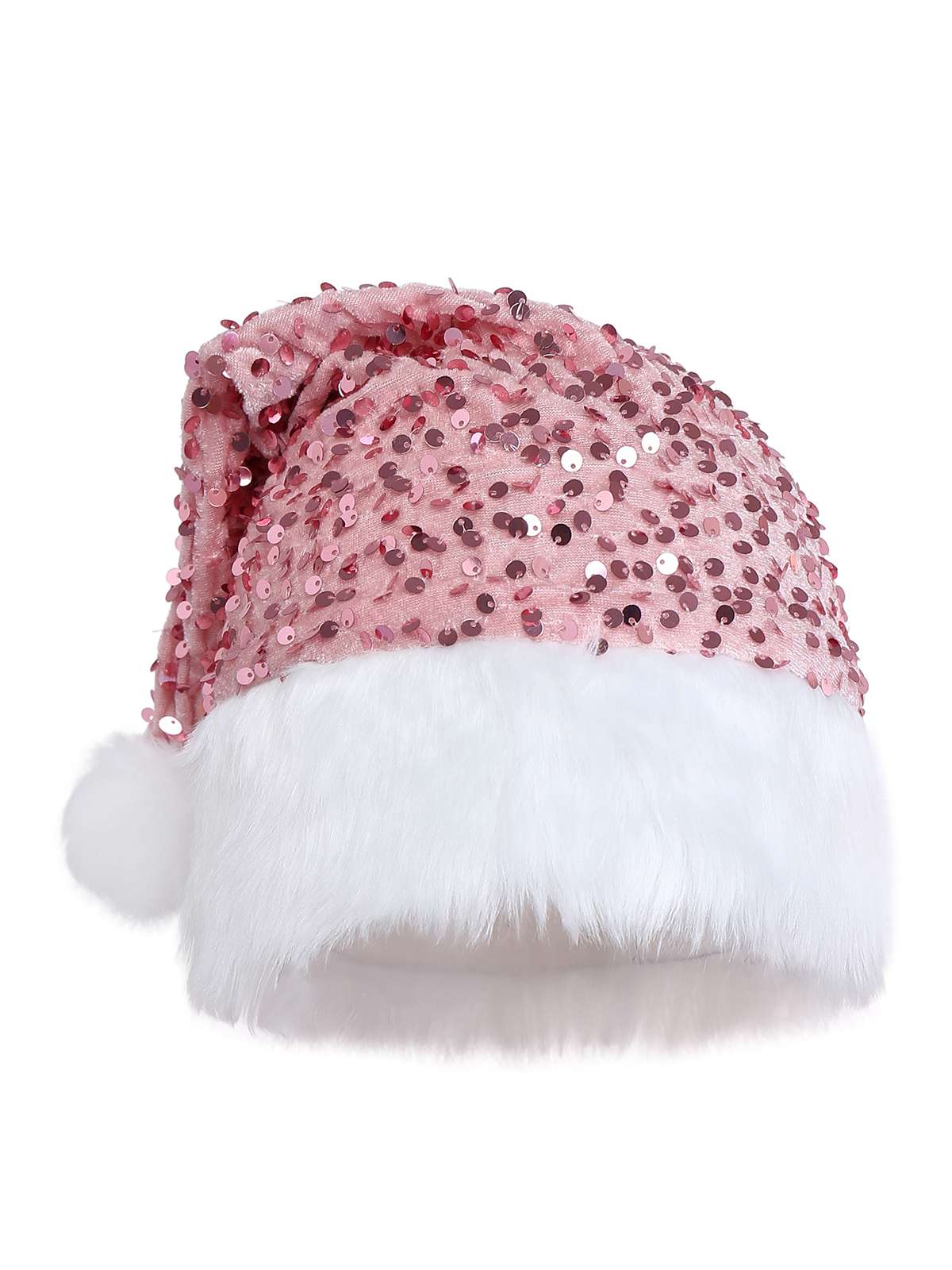 Rot 1960er Weihnachten Fell Pailletten Trägerlos Kleid - Image 7