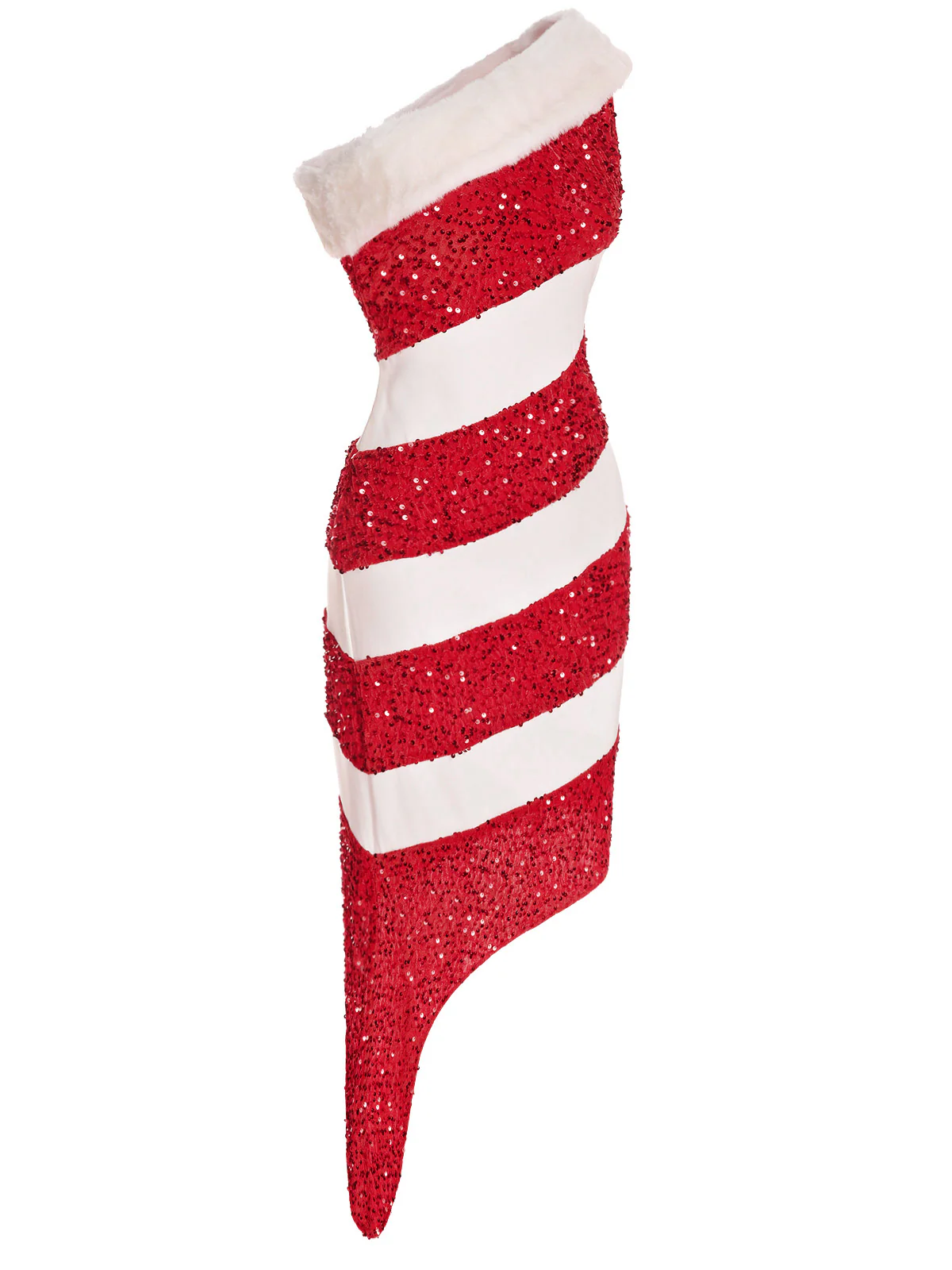 Rosa 1960er Weihnachten Zuckerstange Off-Shoulder Kleid - Image 17