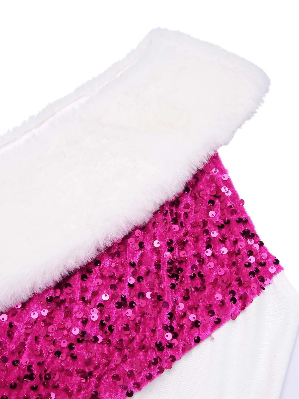 Rosa 1960er Weihnachten Zuckerstange Off-Shoulder Kleid - Image 6