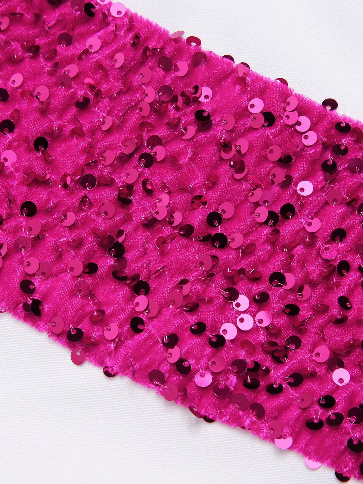 Rosa 1960er Weihnachten Zuckerstange Off-Shoulder Kleid - Image 7