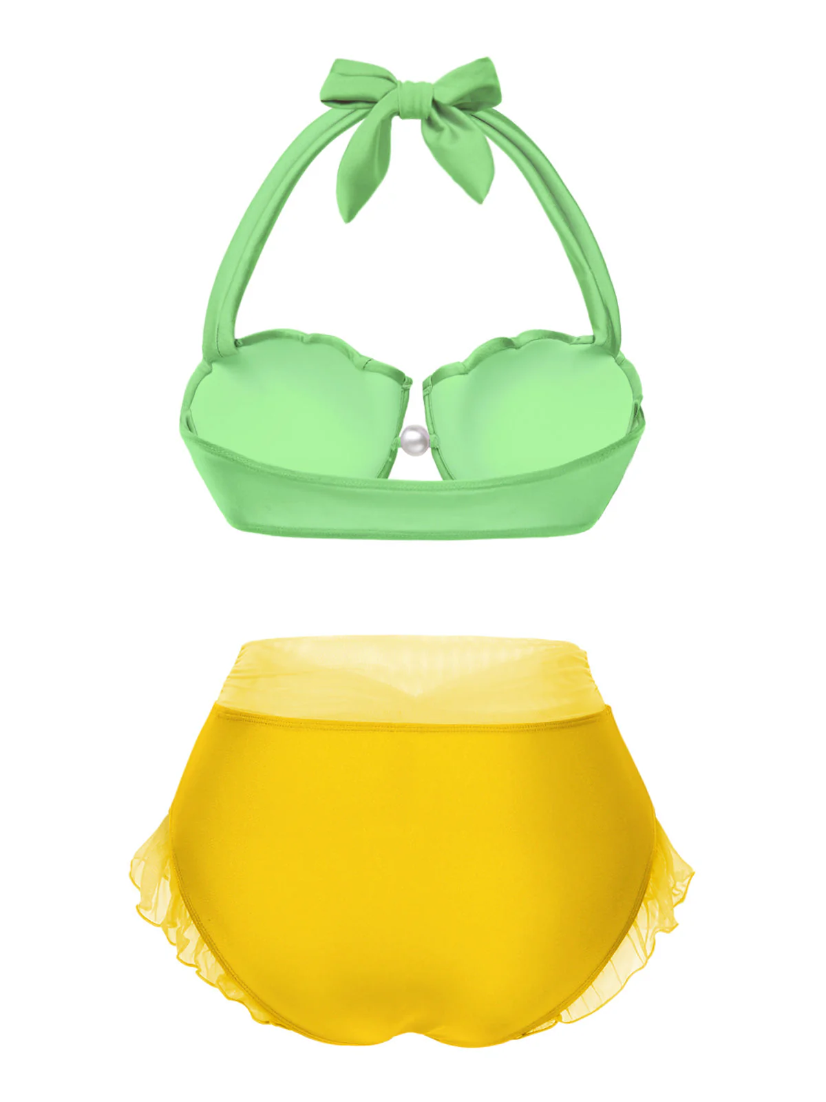 Lavendel 1970er Meerjungfrau Hülse Halter Bikini Set - Image 10