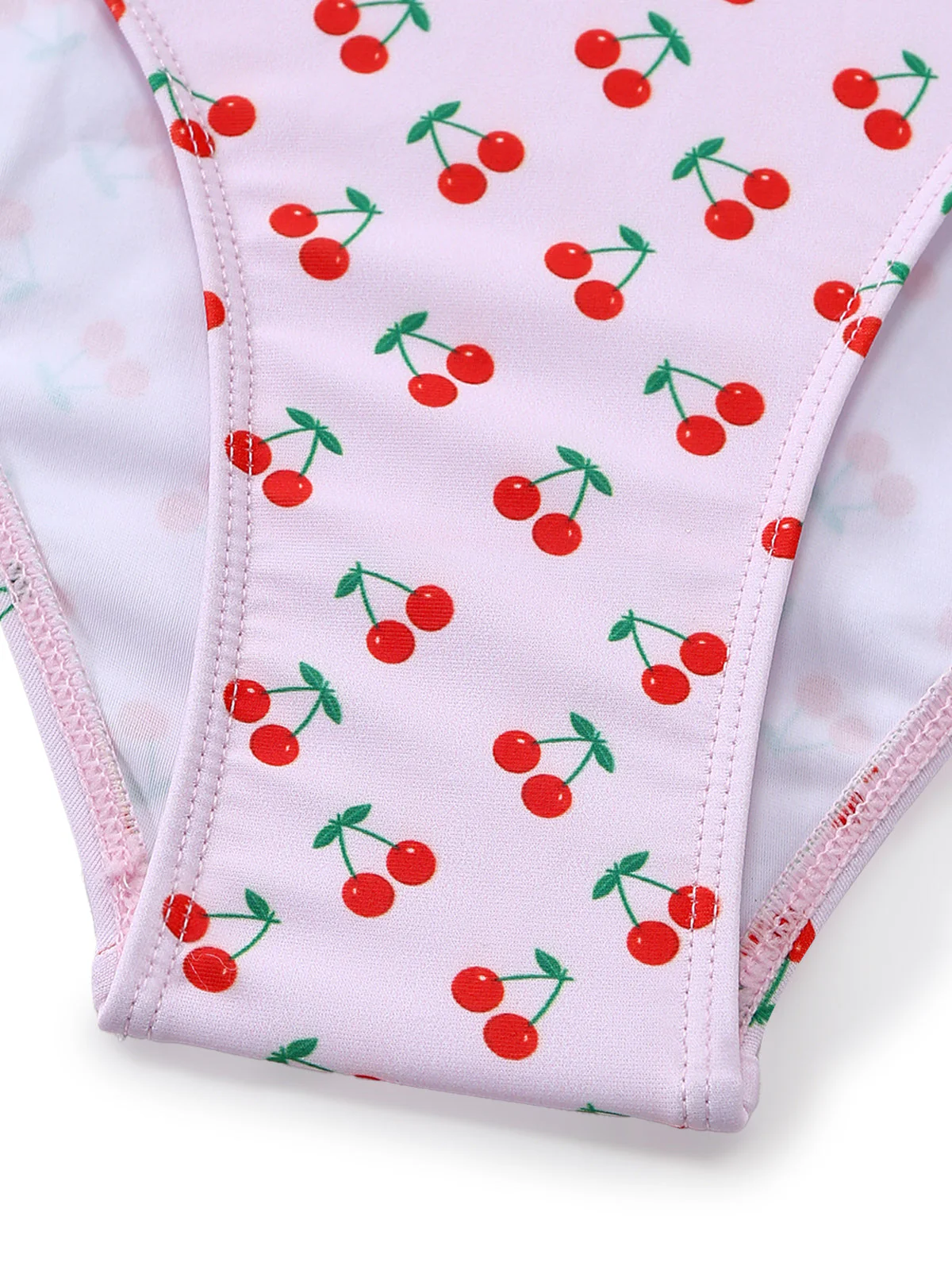 [Vorverkauf] Rosa 40er Kirschen Badeanzug mit Spitze - Image 8