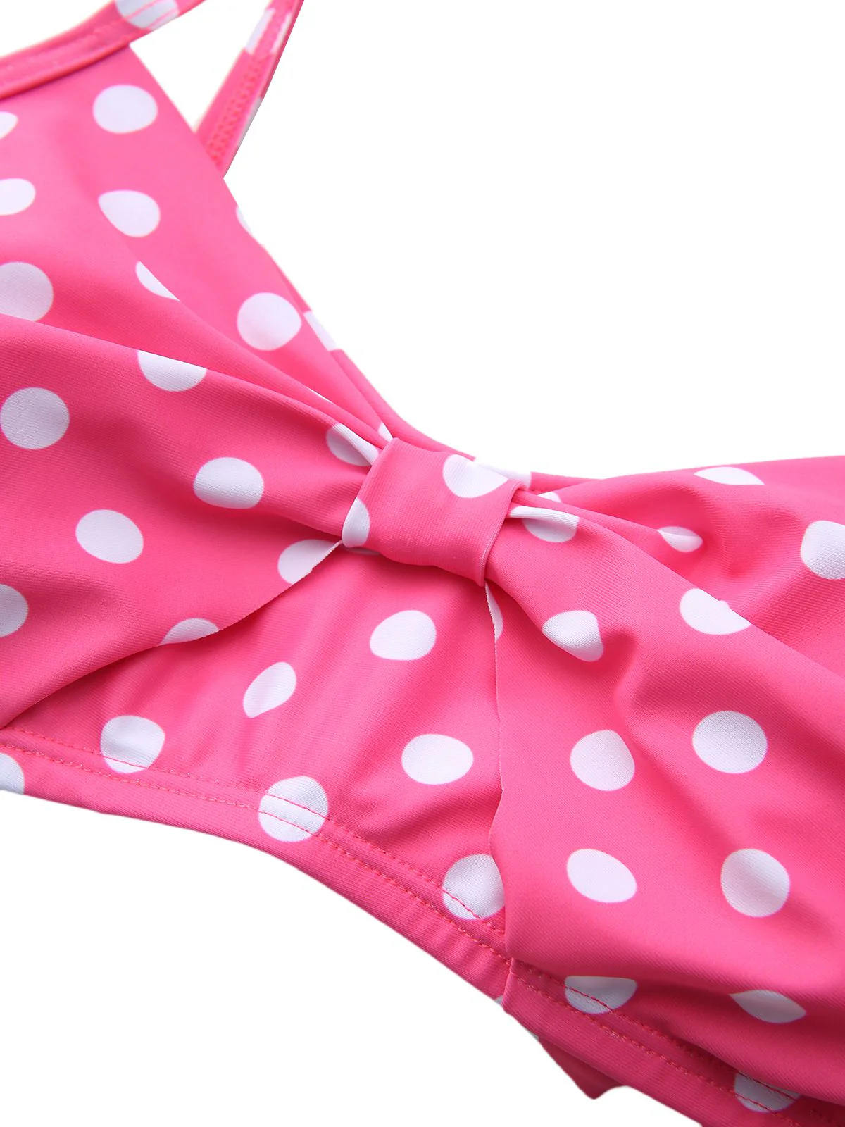 Rosa & Blau 1950er Polka Dot Streifen Bogen Bikini Set - Image 5