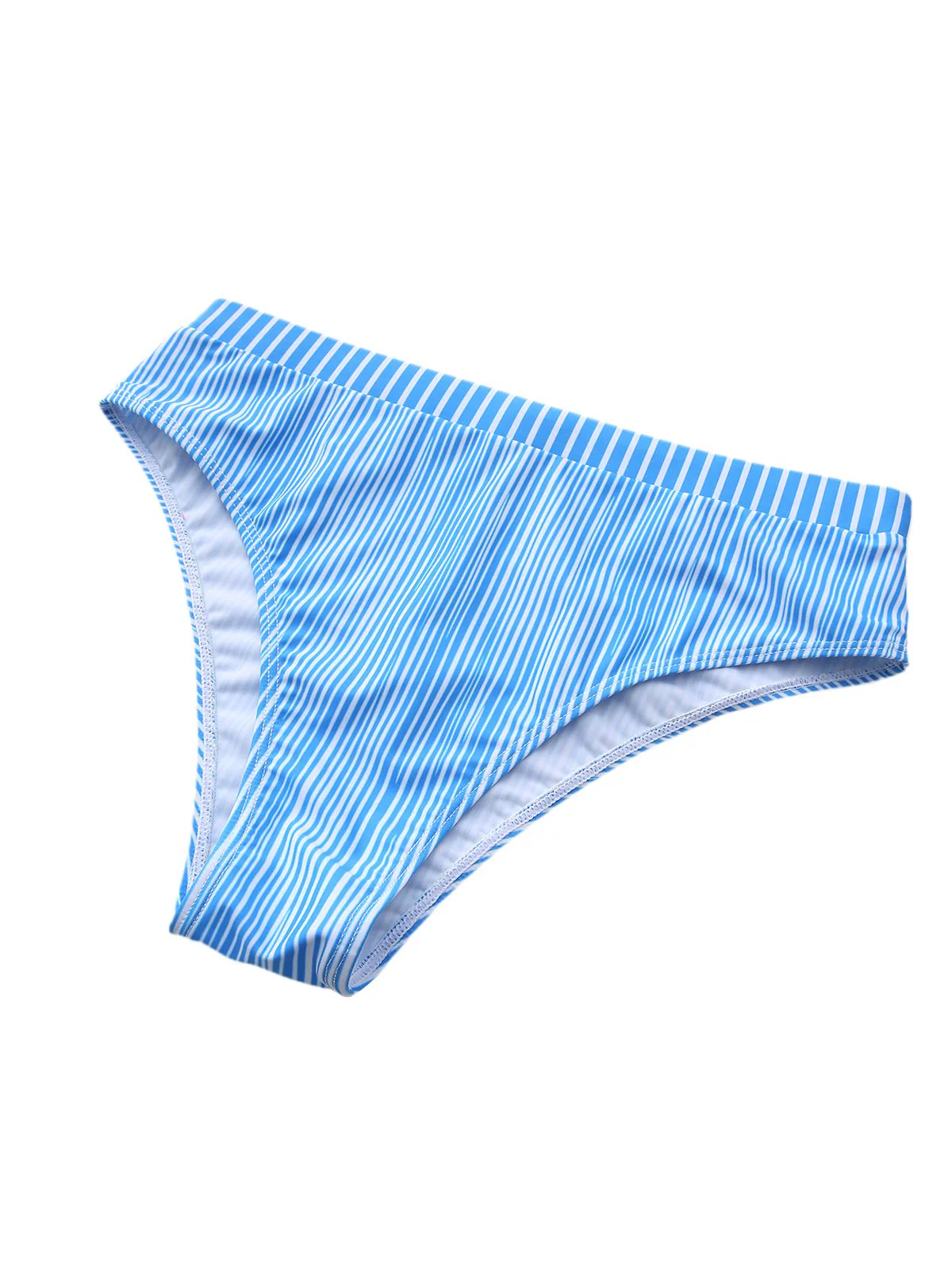 Rosa & Blau 1950er Polka Dot Streifen Bogen Bikini Set - Image 7