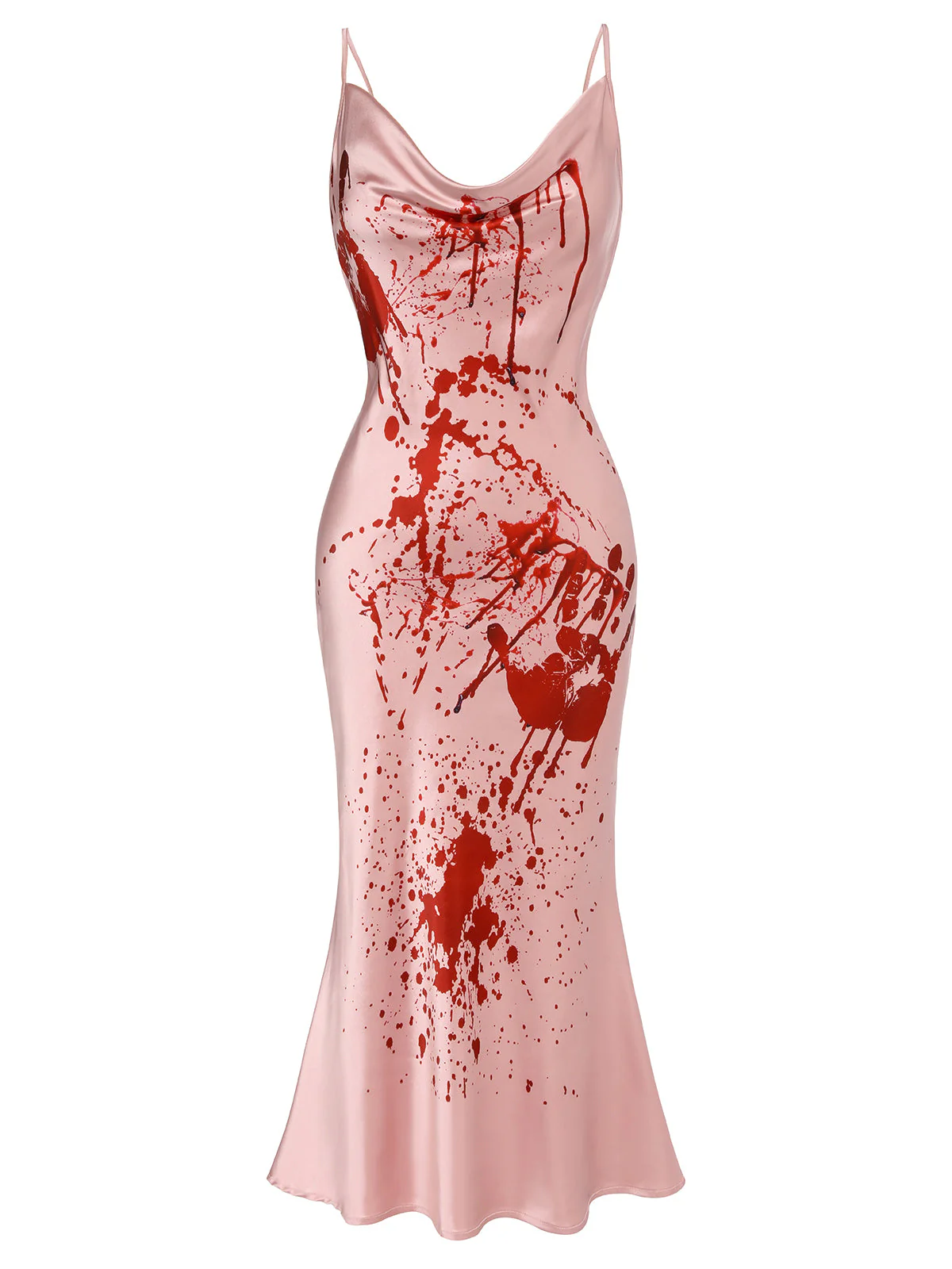 Rosa 1930er Halloween Blut Fischschwanz Kleid - Image 2