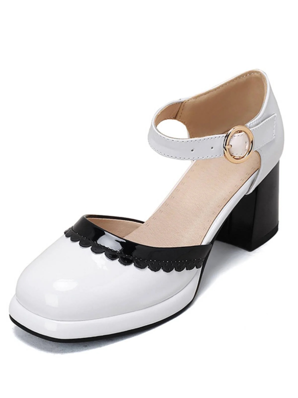 Rosa RETRO KNÖCHELRIEMEN HIGH HEELS SCHUHE - Image 14