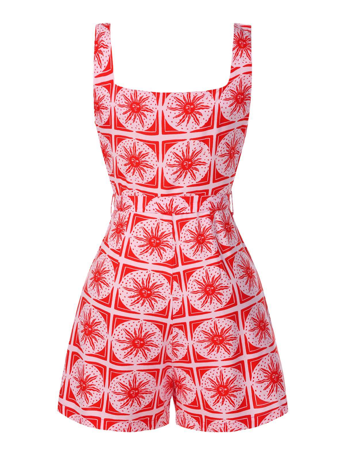 Rose Rosa 1950er Sonnentotem Taste Romper - Image 4