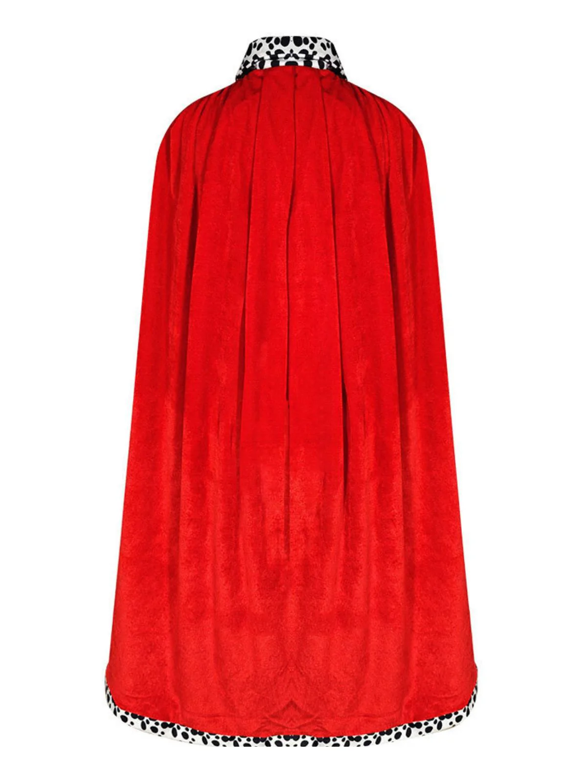 Rot 1930er Cruella Dalmatian Trimmed Krawattenhals Cape - Image 3