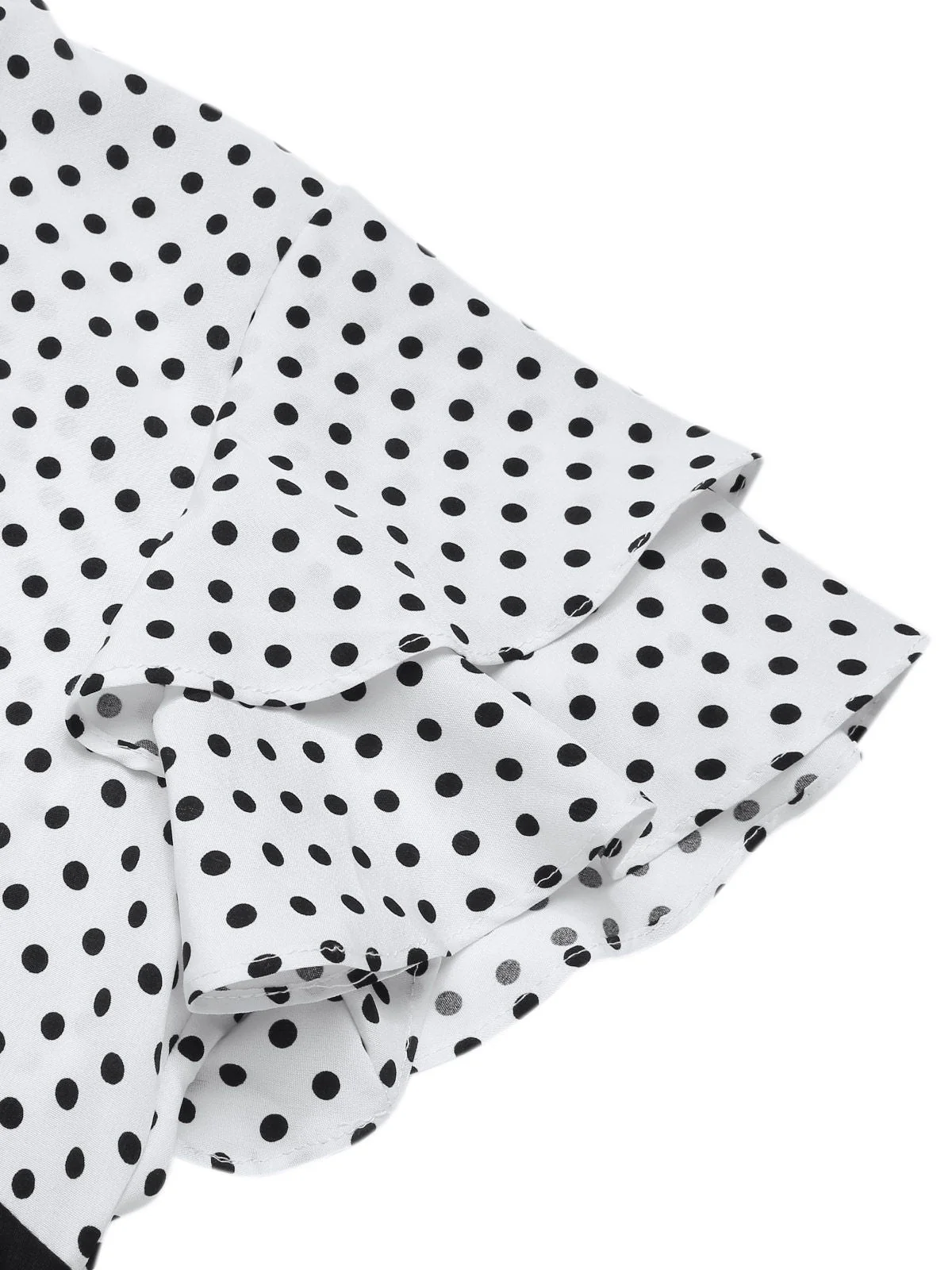 Rosa & Schwarz 1930er Dots Krawattenhals Meerjungfrauenkleid - Image 9
