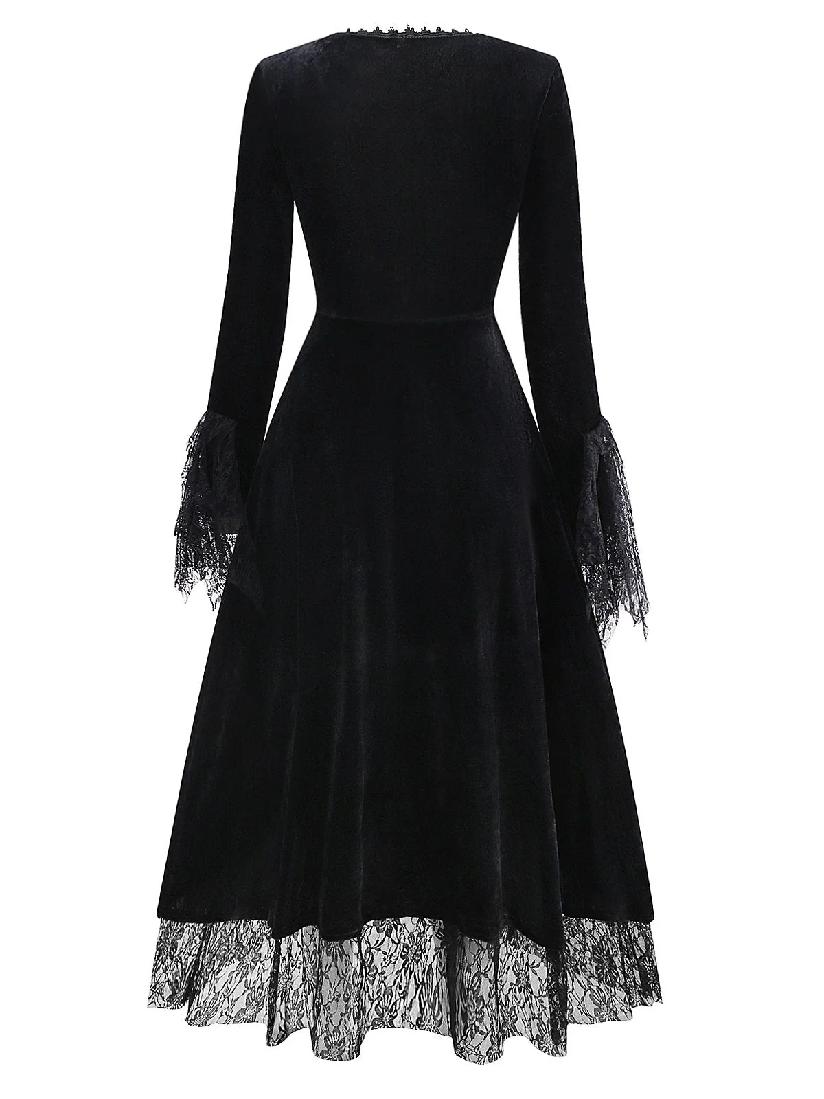 Rot 1930er Halloween Vampir Königin Schnürung Kleid - Image 2