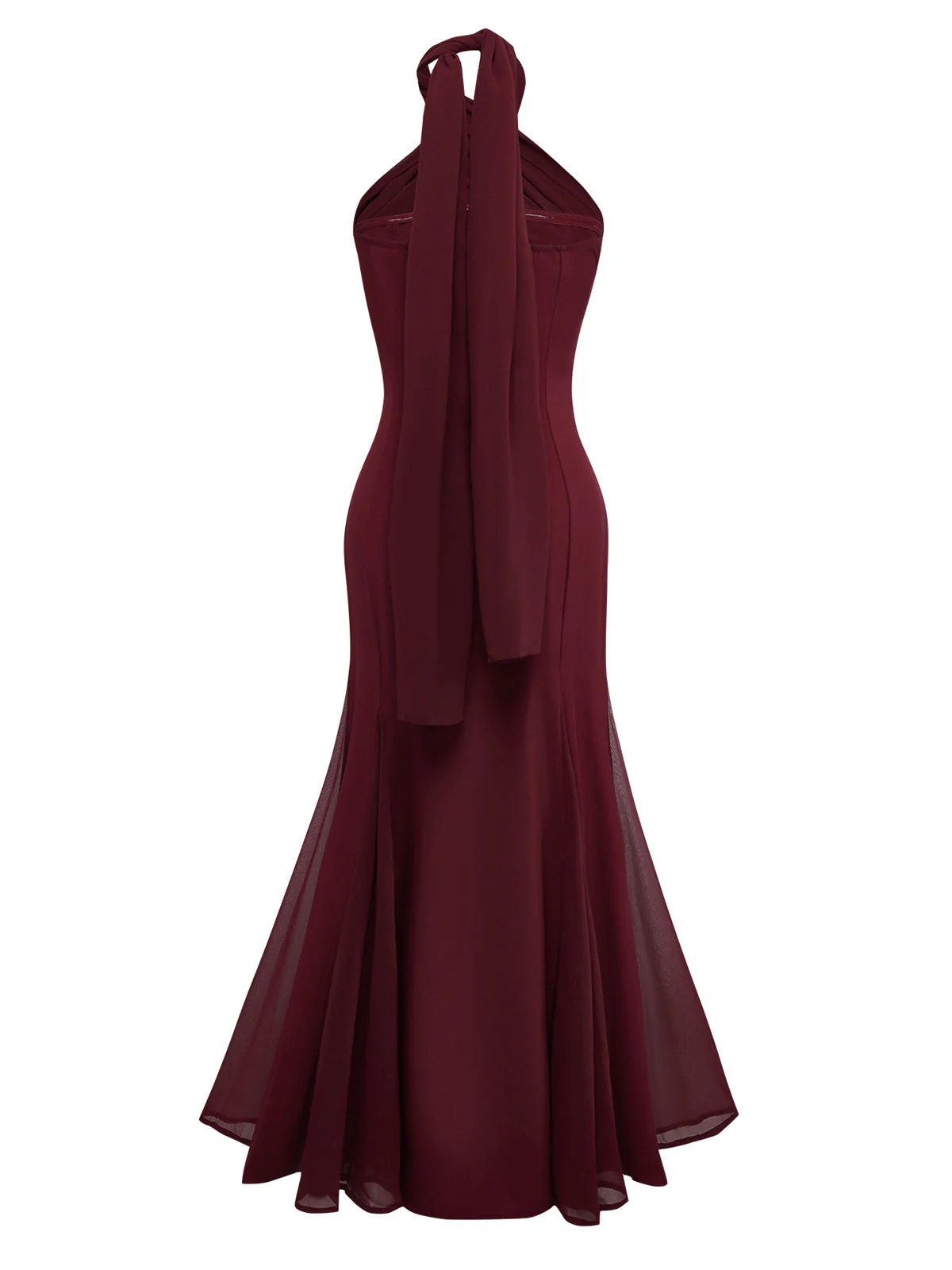 Hellgrün 1930er Solide Chiffon Criss Kreuzen Trägerlos Cabrio Kleid - Image 5
