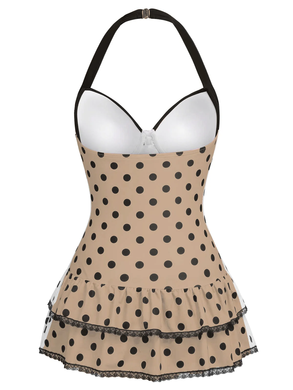 [Vorverkauf] Rot 1940er Halter Kariert Schleife Einteiliger Badeanzug - Image 17
