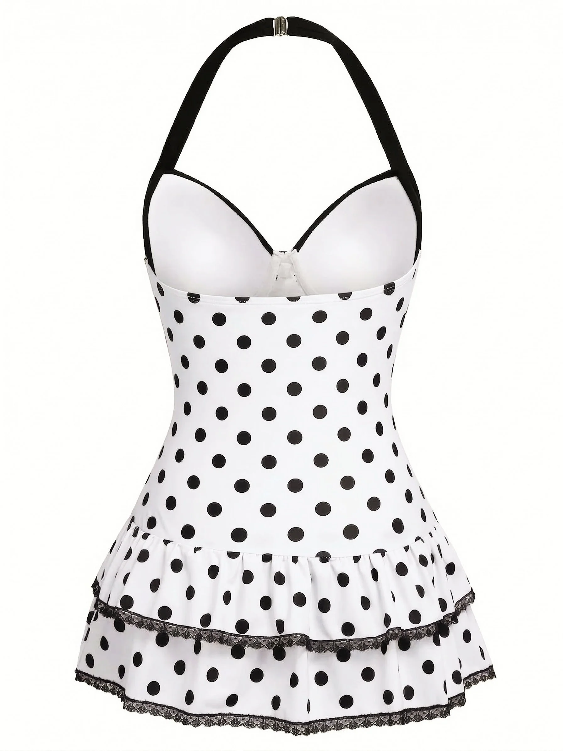 [Vorverkauf] Rot 1940er Halter Kariert Schleife Einteiliger Badeanzug - Image 26