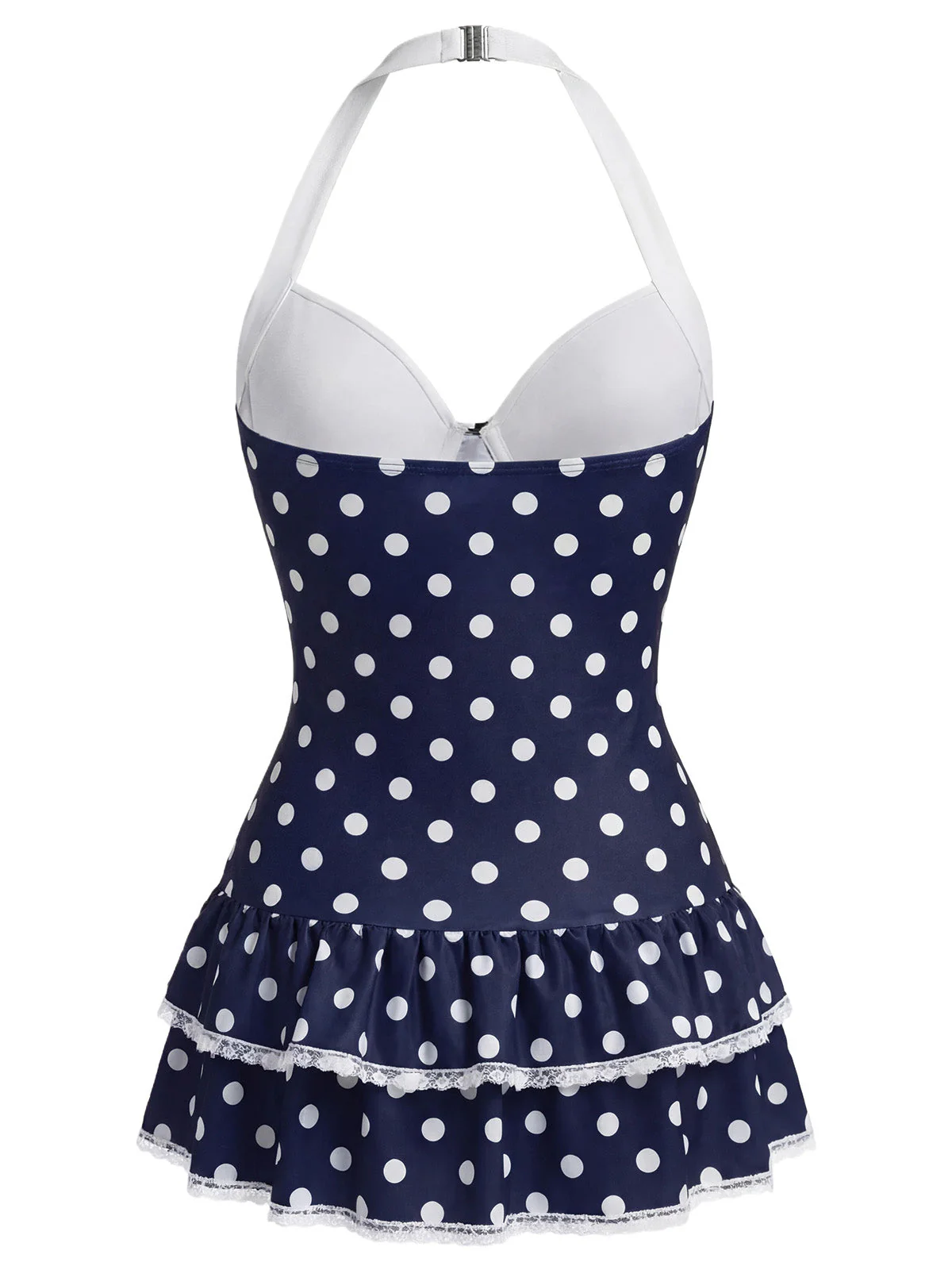 [Vorverkauf] Rot 1940er Halter Kariert Schleife Einteiliger Badeanzug - Image 35