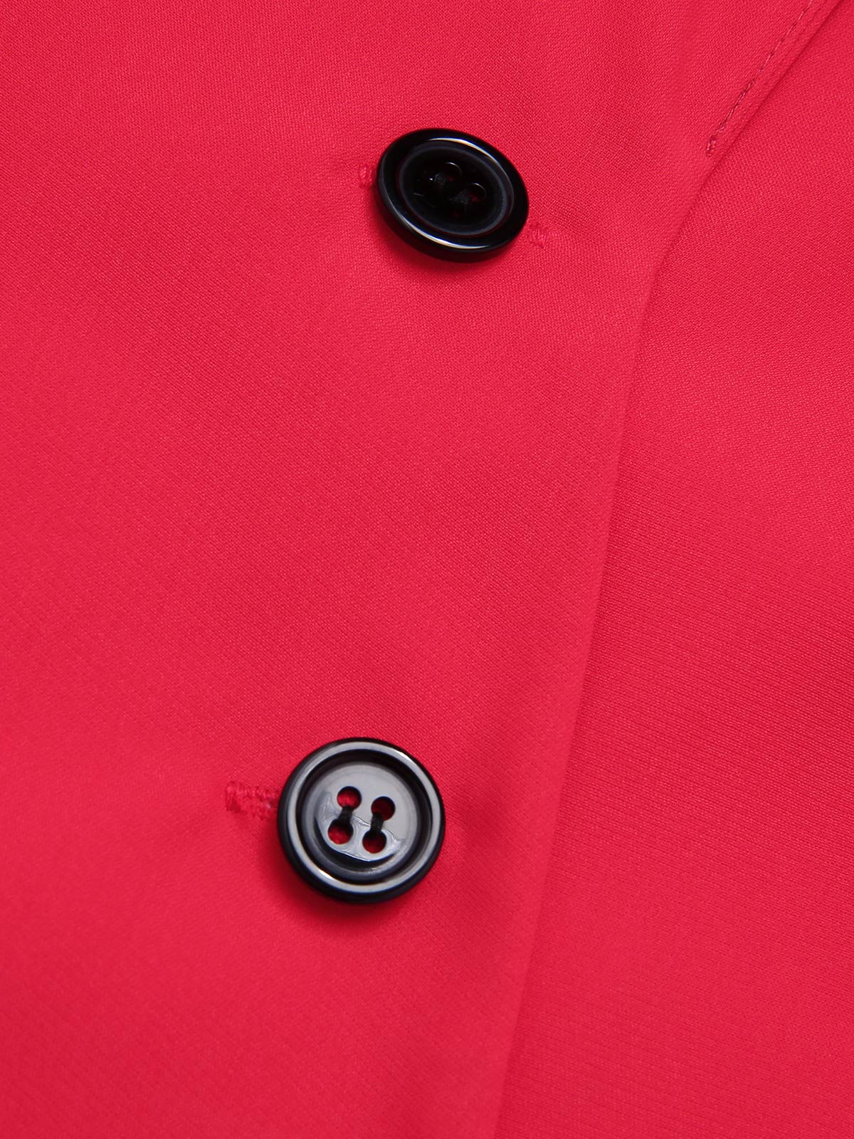 Rot 1940er Solide Revers Button-Down Bluse - Image 6