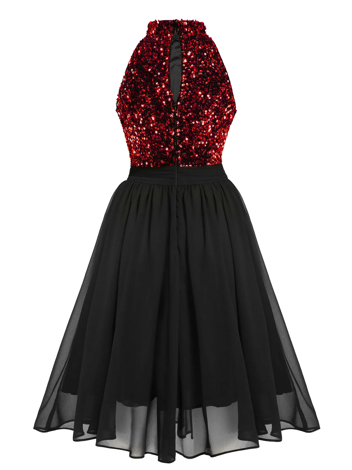 SCHWARZES 1950ER GOLD GLITZER PATCHWORK KLEID - Image 13