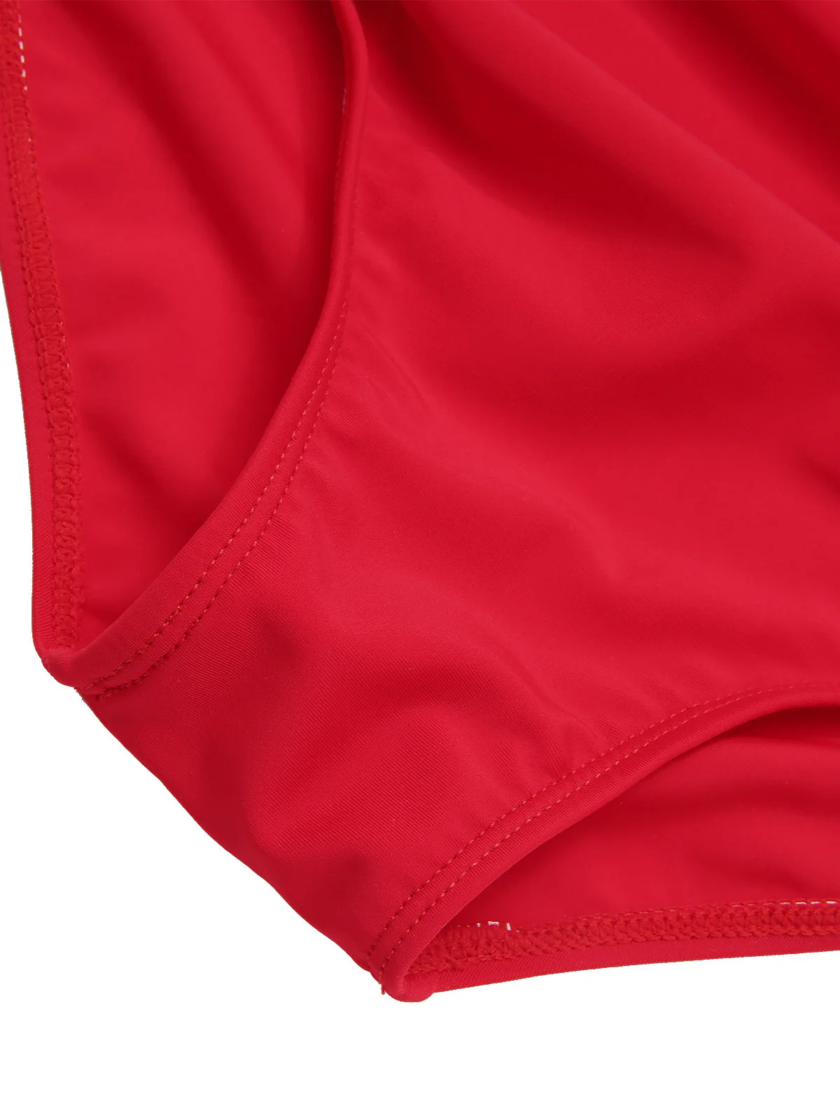 Rot 1950er Halter Rüschen Kirsche Bikini Set - Image 7