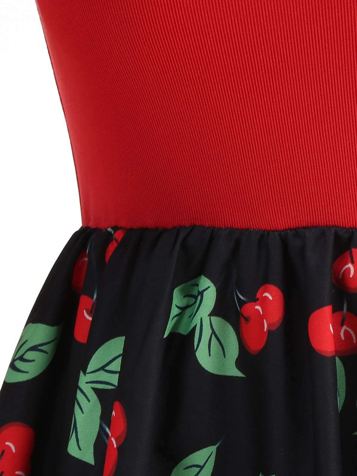 Rot 1950er Kirsche Langarm Swing Kleid - Image 4