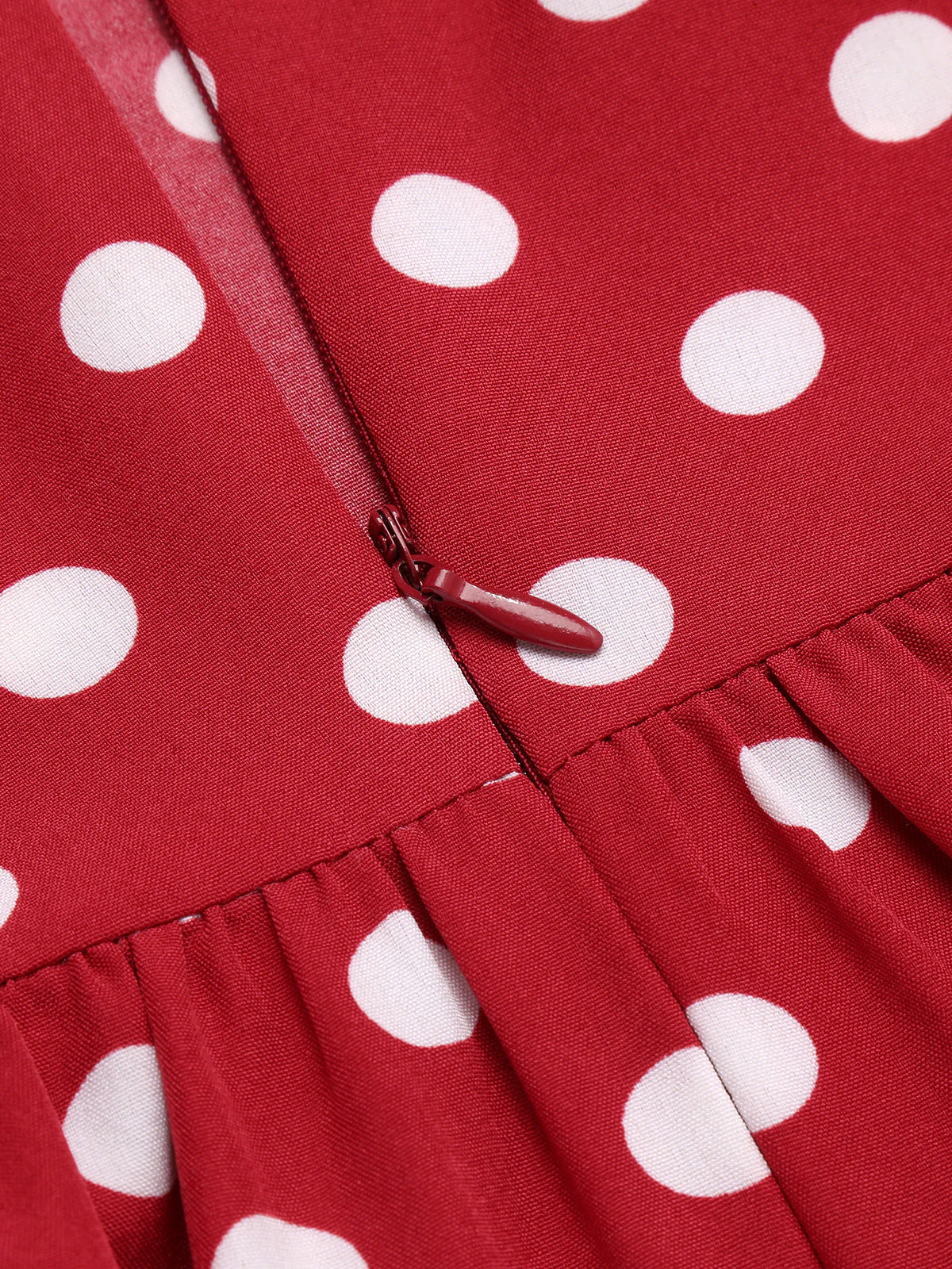 Rot 1950er Polka Dot Halter Kleid Mit Accessoires Set - Image 10