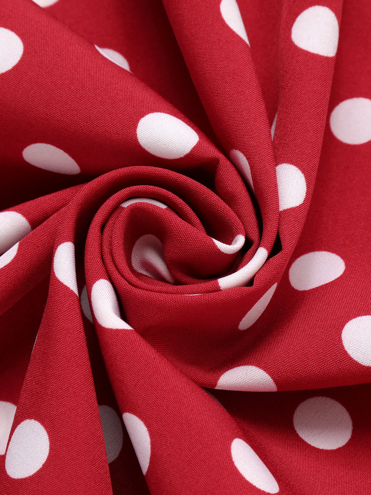 Rot 1950er Polka Dot Halter Kleid Mit Accessoires Set - Image 9