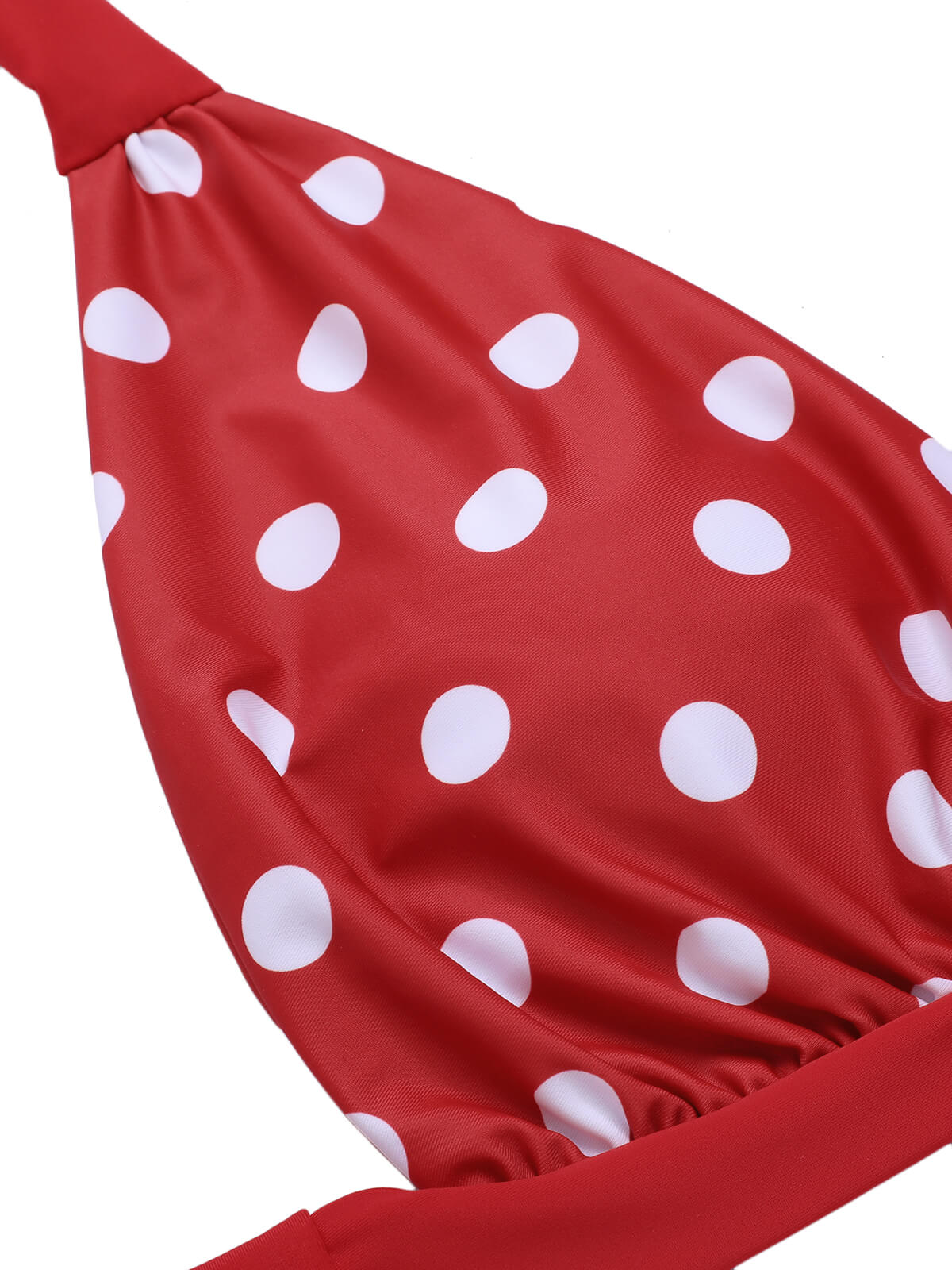 Rot 1950er Polka Dot Halter Separater Badeanzug - Image 5