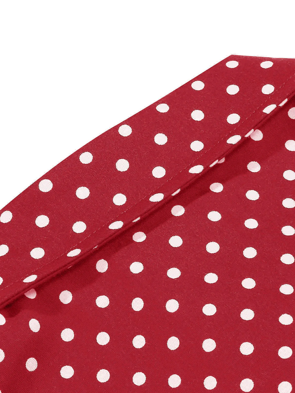Rot 1950er Polka Dot Vorne gebunden Kurz Bluse - Image 4