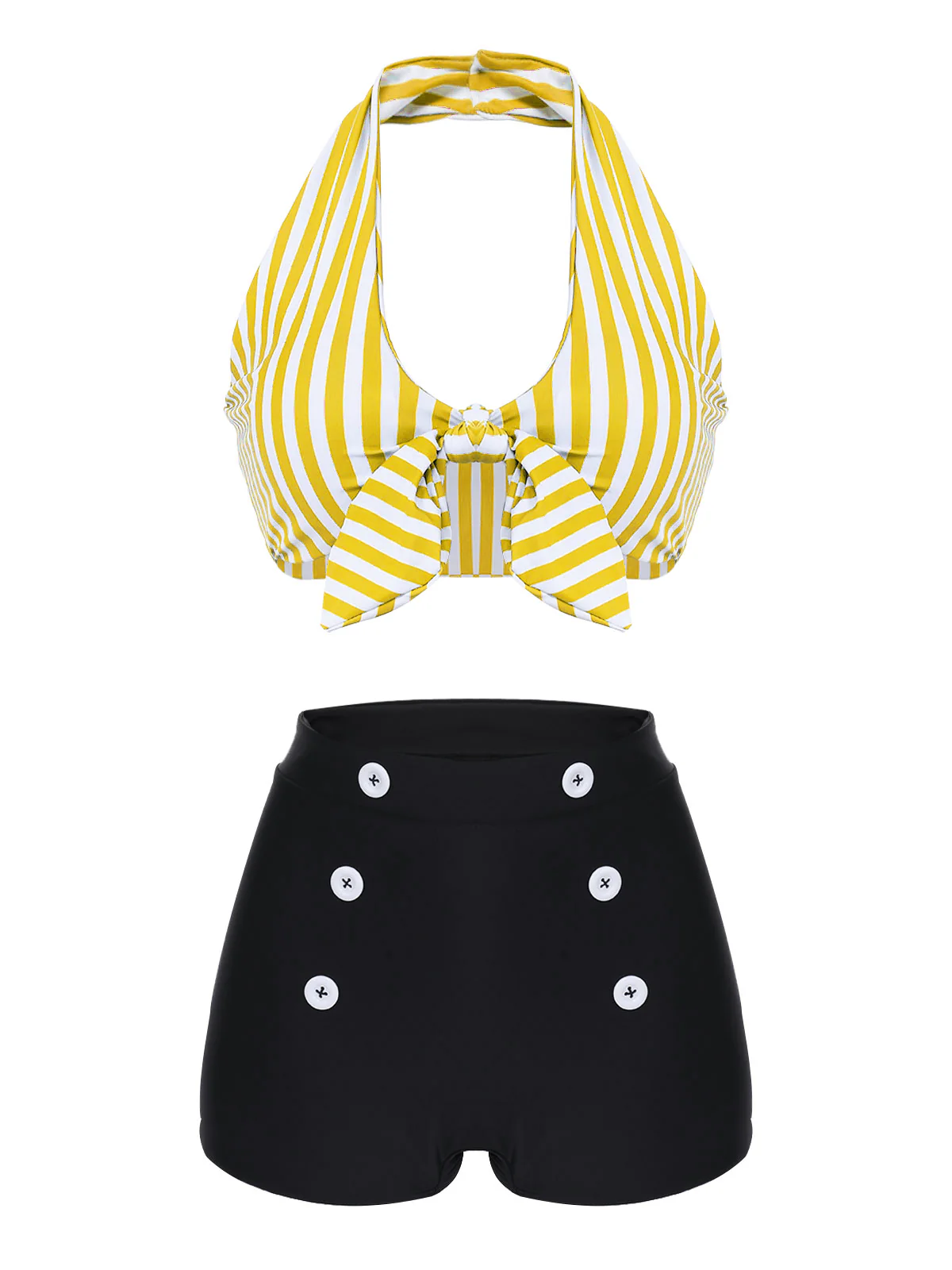 GRÜNES HALFTER STREIFEN BIKINI SET - Image 13