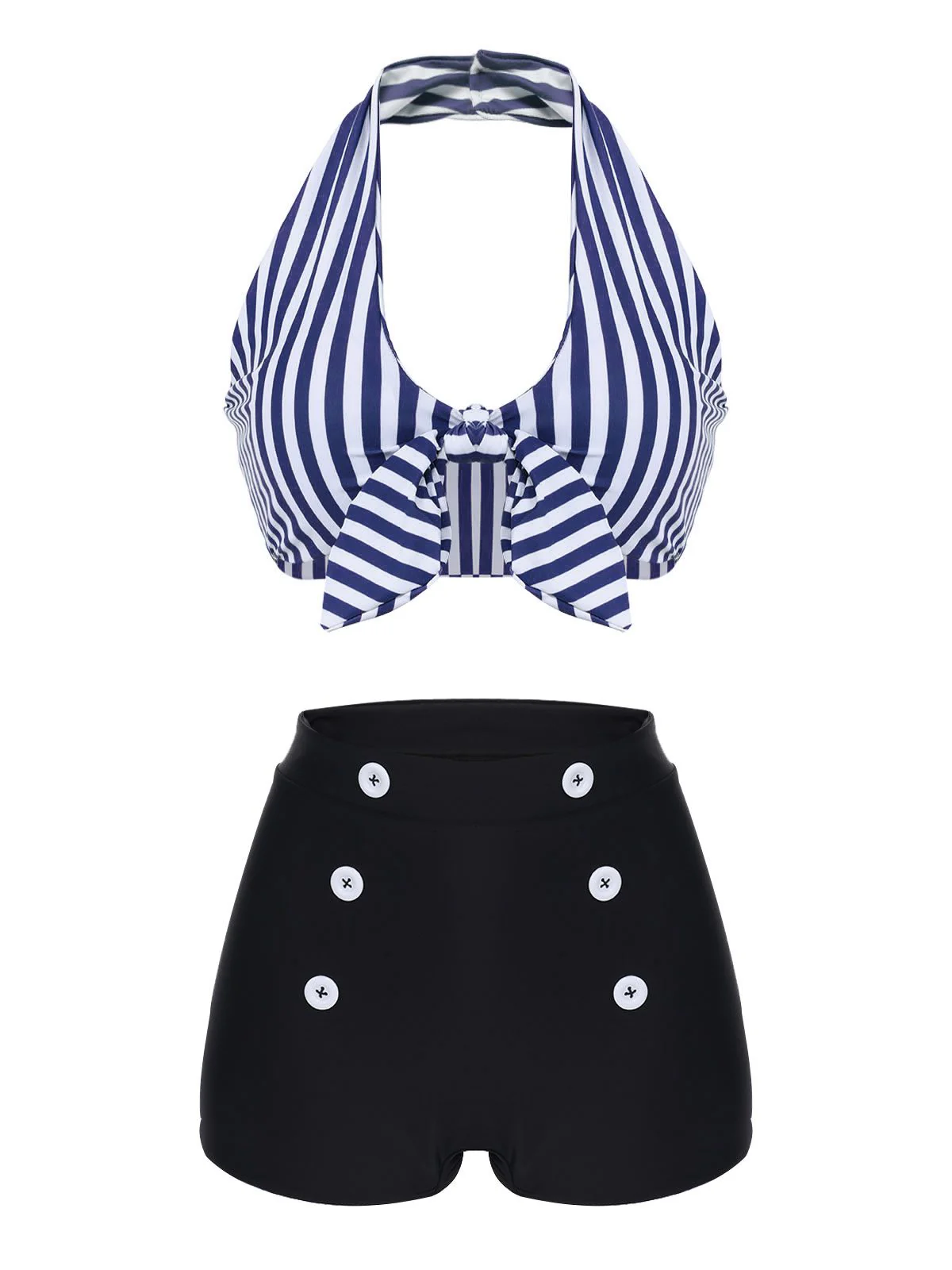 GRÜNES HALFTER STREIFEN BIKINI SET - Image 9
