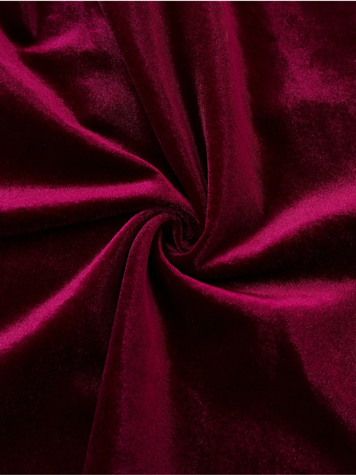 Rot 1950er Samt Rüschenkragen Laternenärmel Kleid - Image 7