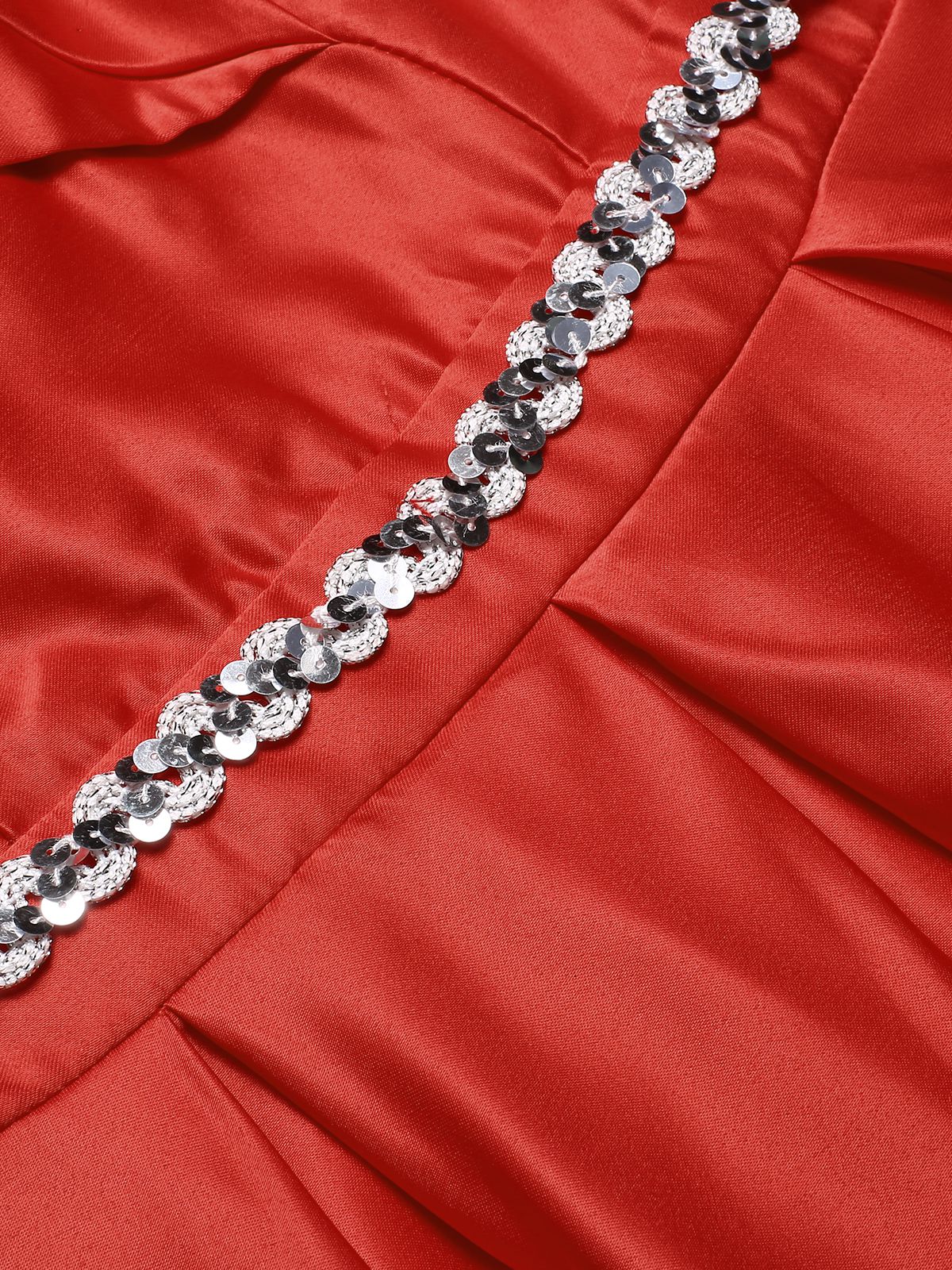 Rot 1950er Schulterfrei Maxi Abend Kleid - Image 5