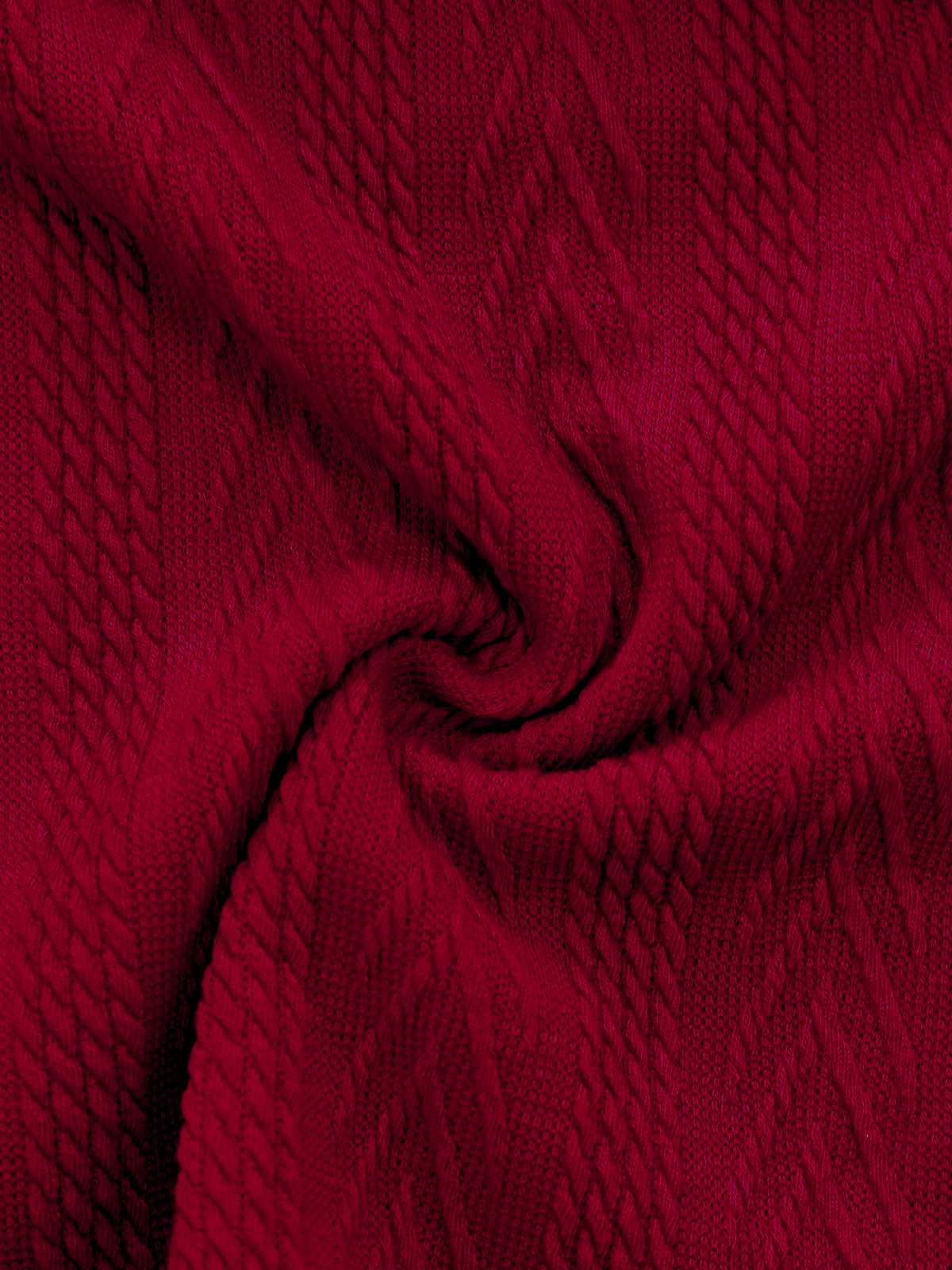 Rot 1950er Schulterfrei Stricken Pullover - Image 7