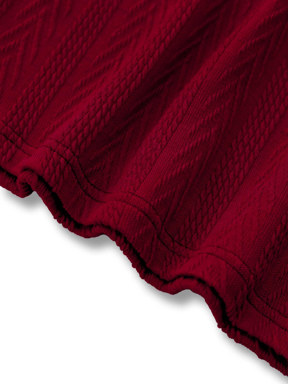 Rot 1950er Schulterfrei Stricken Pullover - Image 8