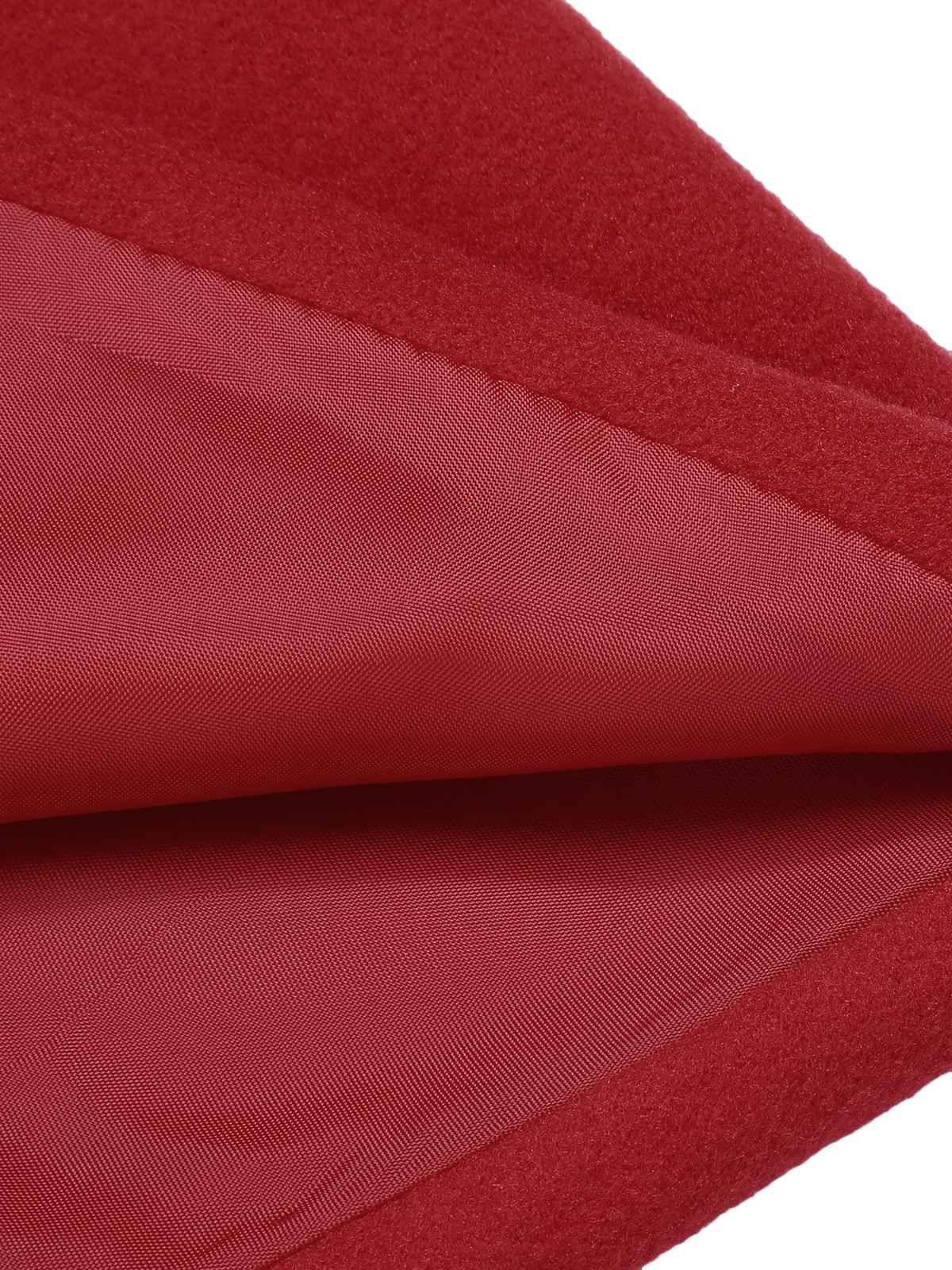Rot 1950er Solide Farbe Revers Schmaler Mantel - Image 8