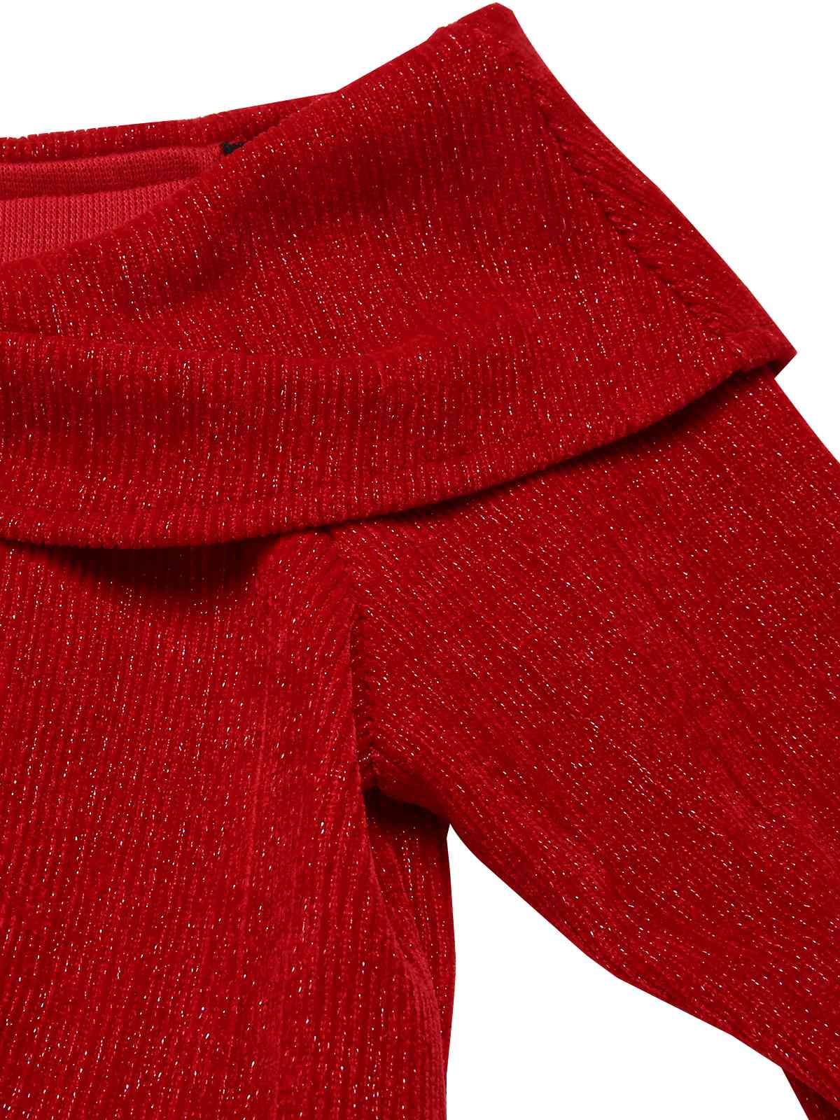 Grün 1950er Weihnachten Schulterfrei Tartan Kleid - Image 10