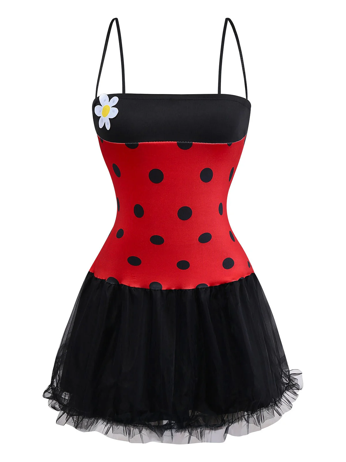 Rot 1960er Miraculous LADYBUG Bubble Cosplay Kostüm Set - Image 3