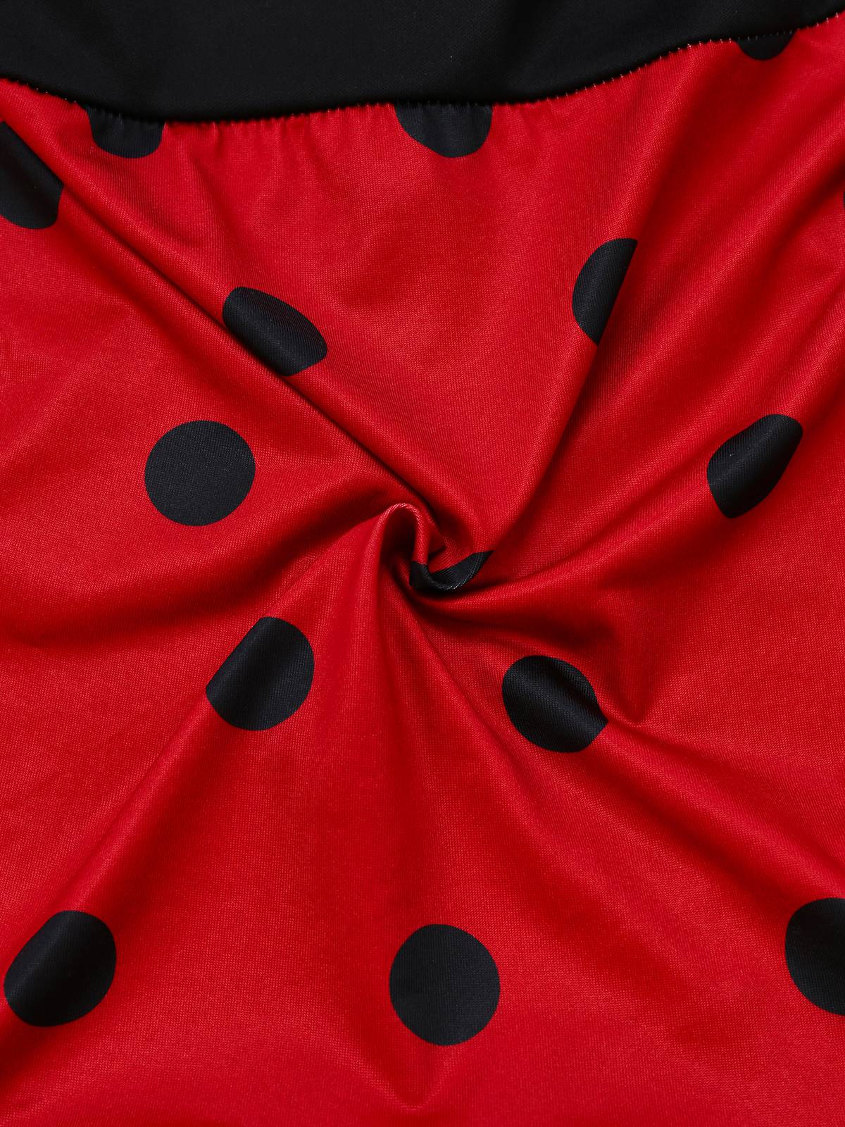 Rot 1960er Miraculous LADYBUG Bubble Cosplay Kostüm Set - Image 7