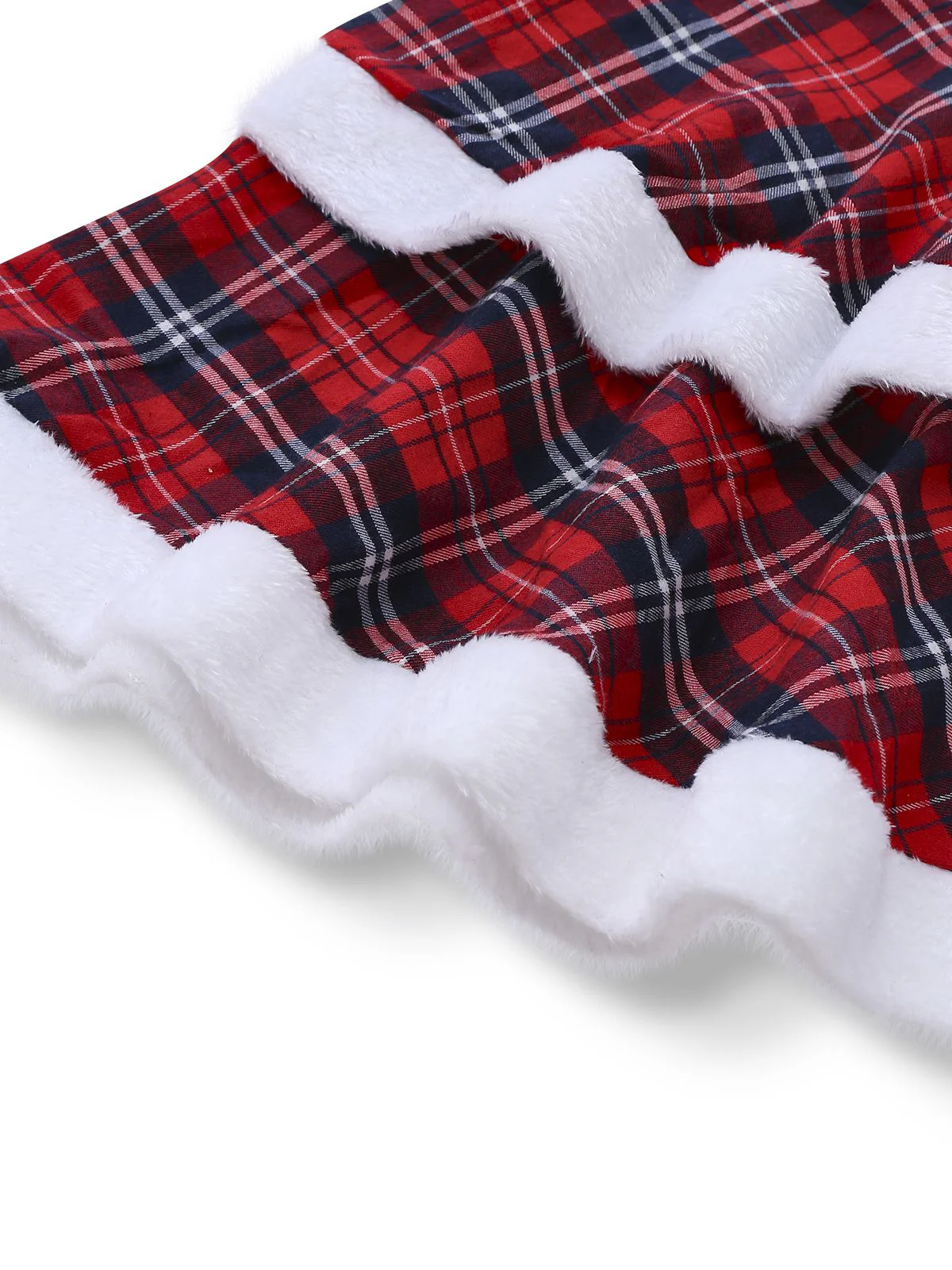 Rot 1960er Plaid Trägerlos Patchwork Kleid Set - Image 7