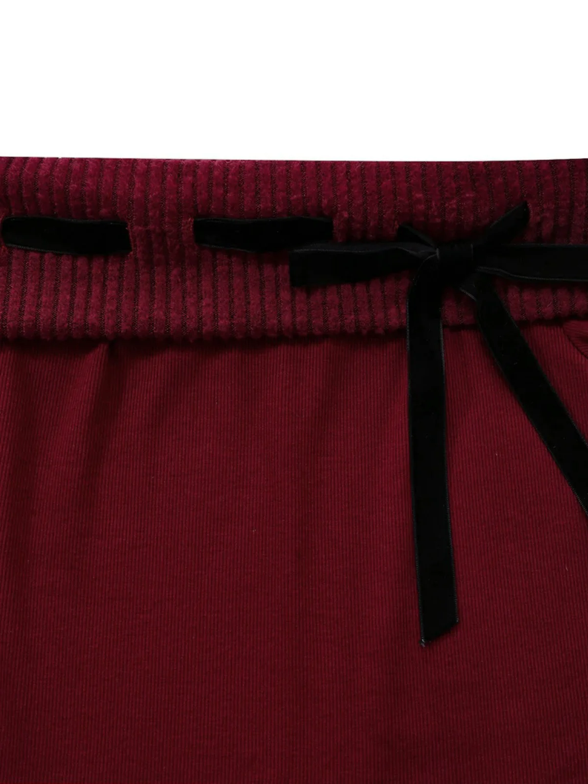 Rot 1960er Schulterfrei Bogen Stricken Laternenärmel Kleid - Image 5