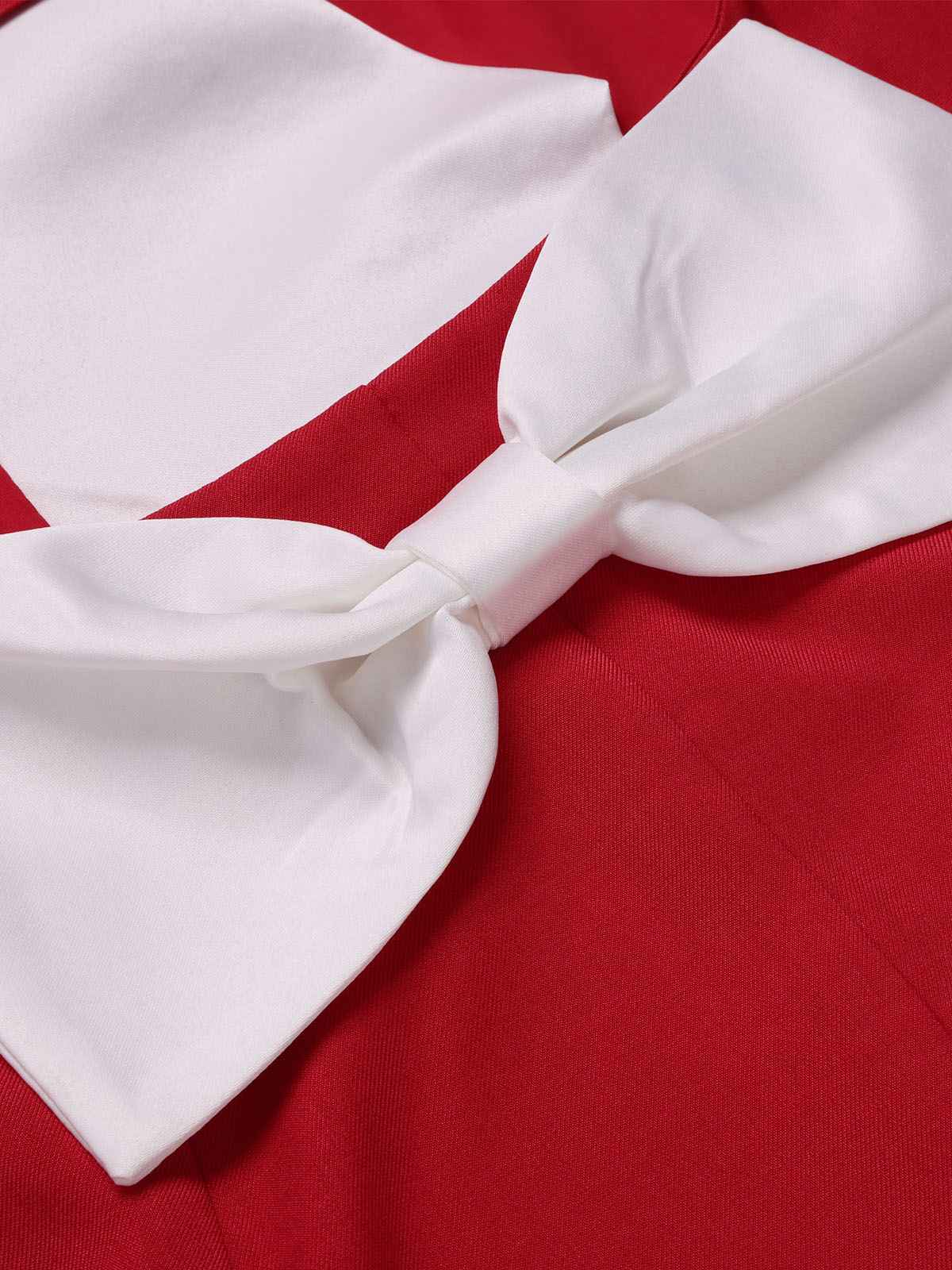 Rot 1960er Solide Breites Revers Anzugkleid - Image 6