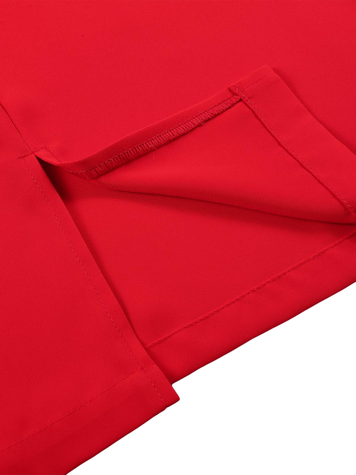 Rot 1960er Spaghetti Träger Weihnachten Plüschspitze Kleid - Image 8