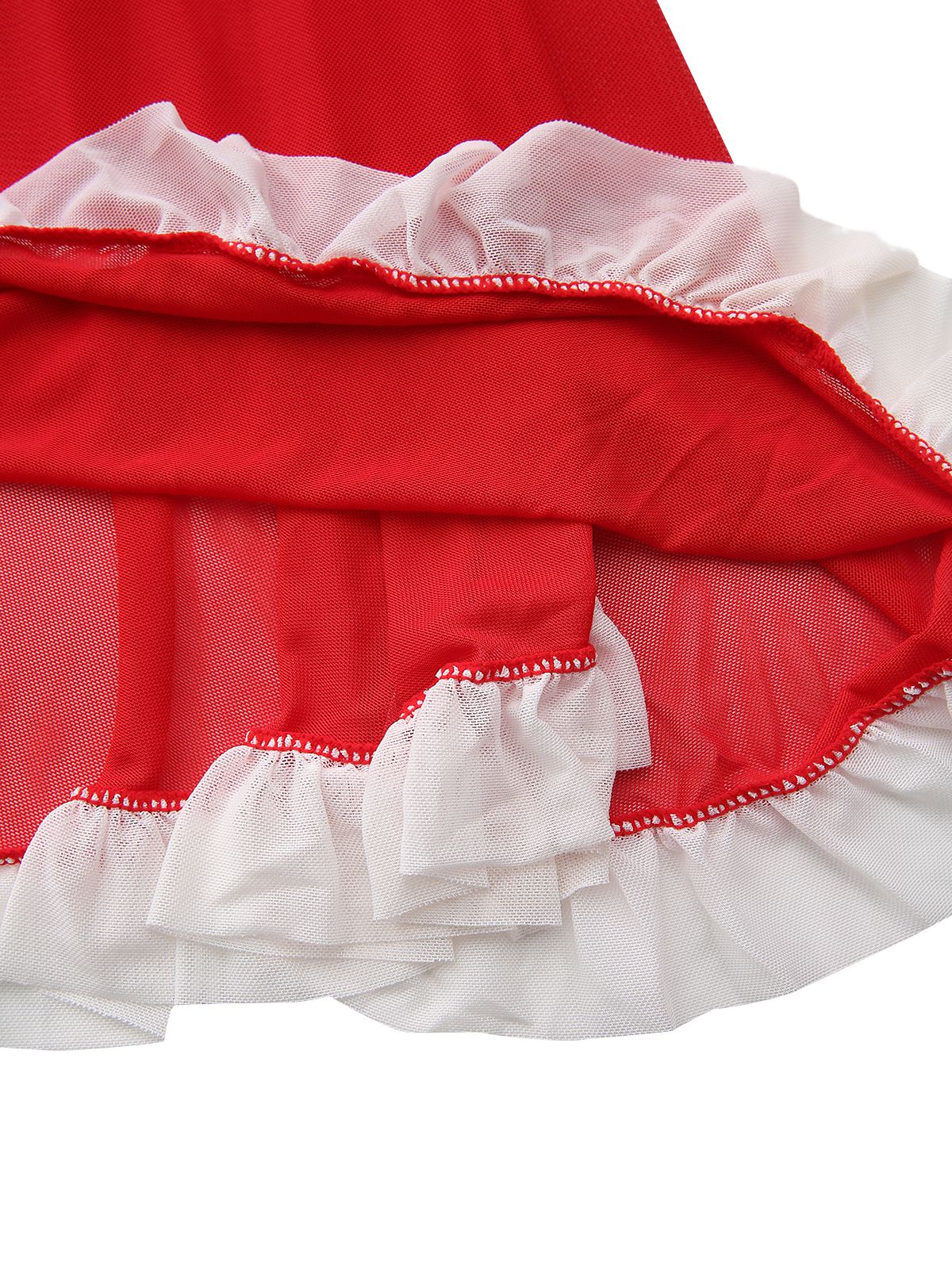 Rot 1960er Spitze Slip Nachthemd Set - Image 5