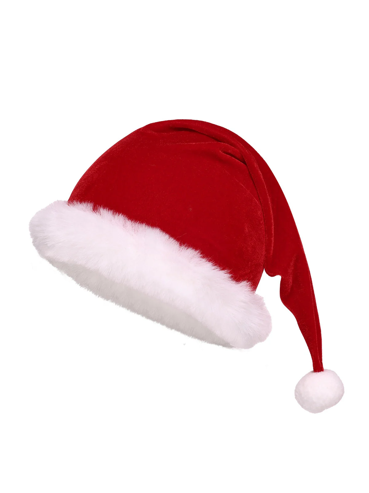 Rot 1960er Weihnachten Samt Doppelschicht Kleid - Image 4
