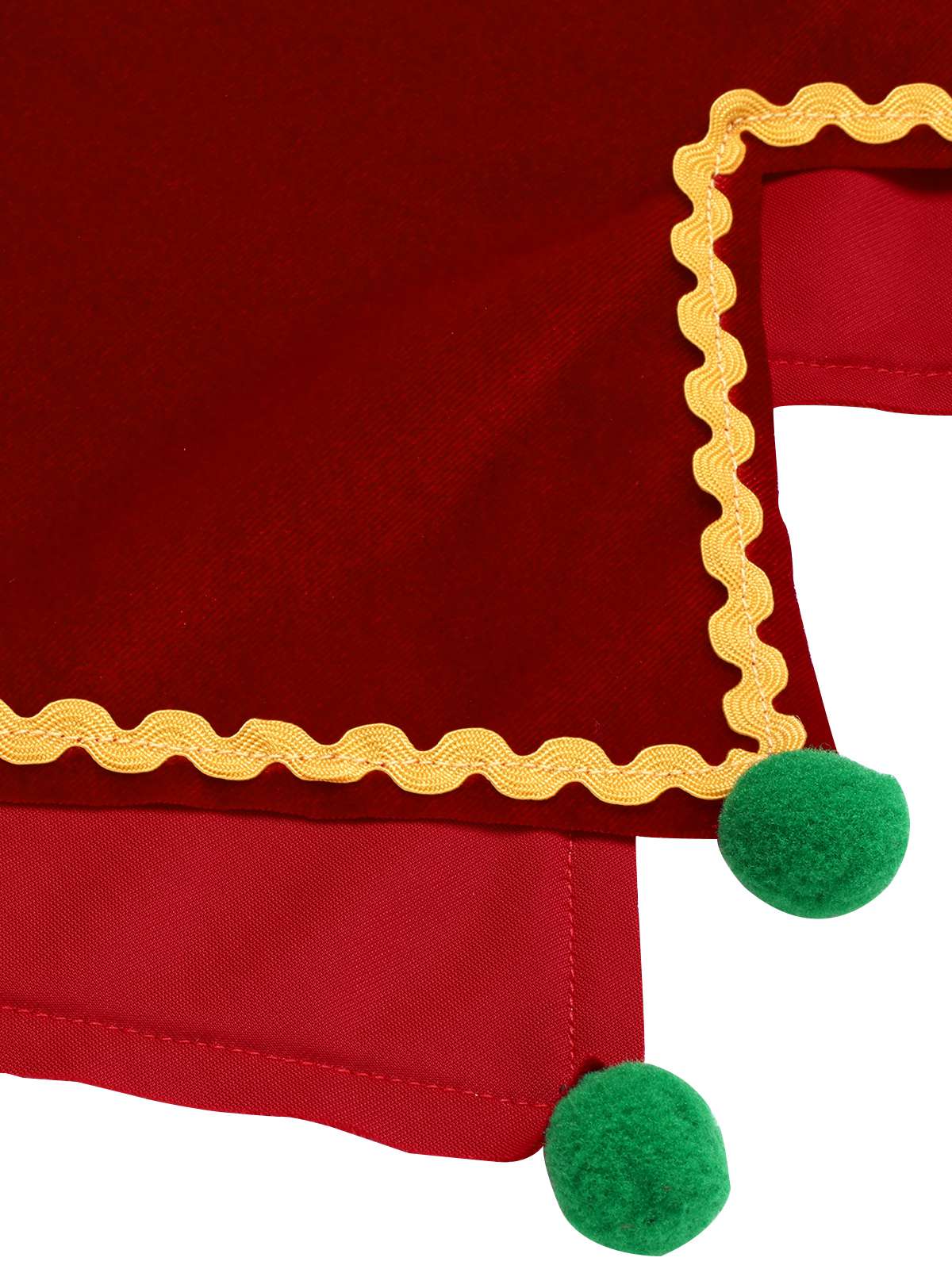 Rot 1960er Weihnachten Wellensaum Kontrast Kleid - Image 7