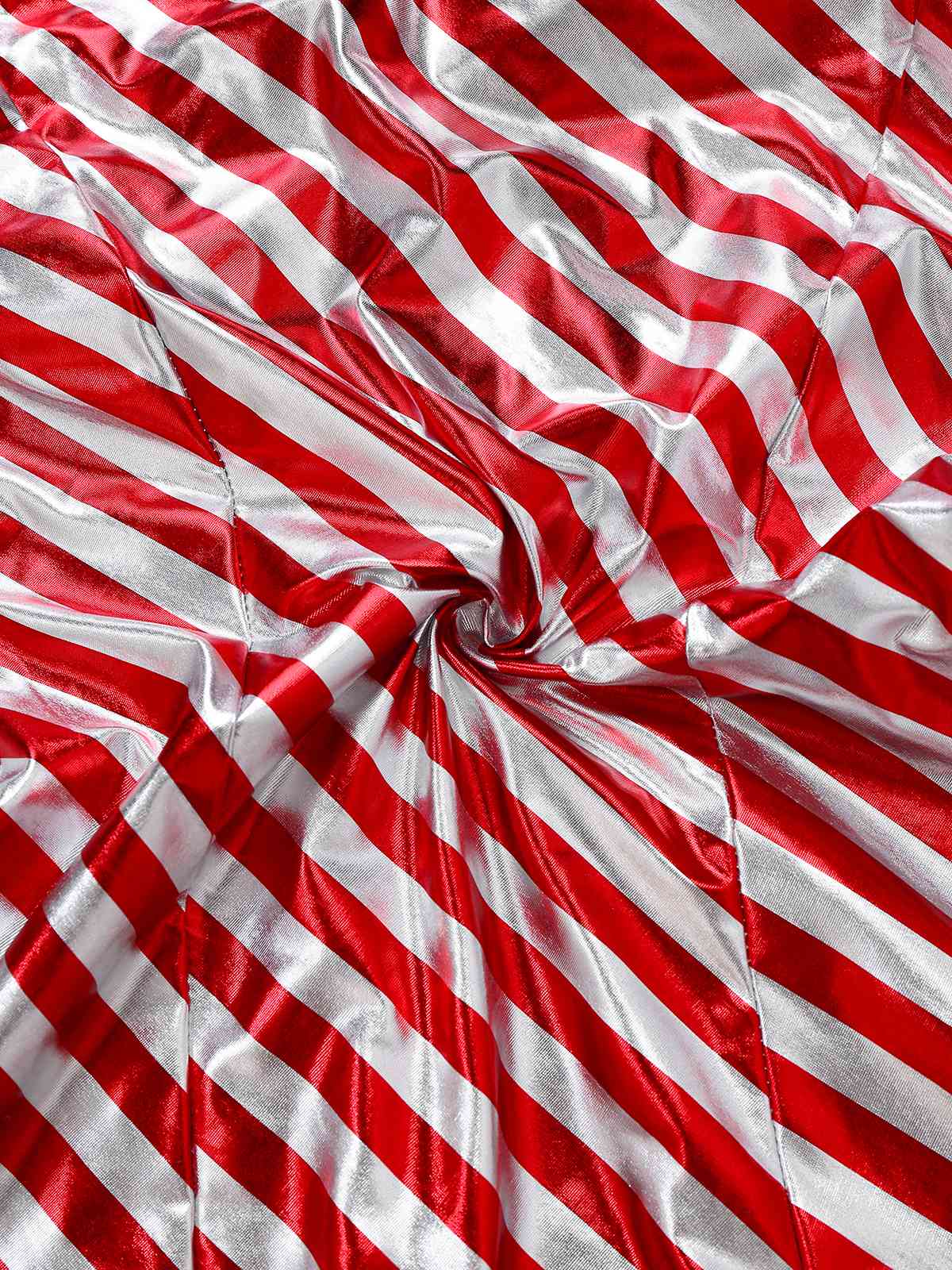 Rot 1960er Zuckerstange Streifen Kapuze Kleid & Beinwärmer - Image 6
