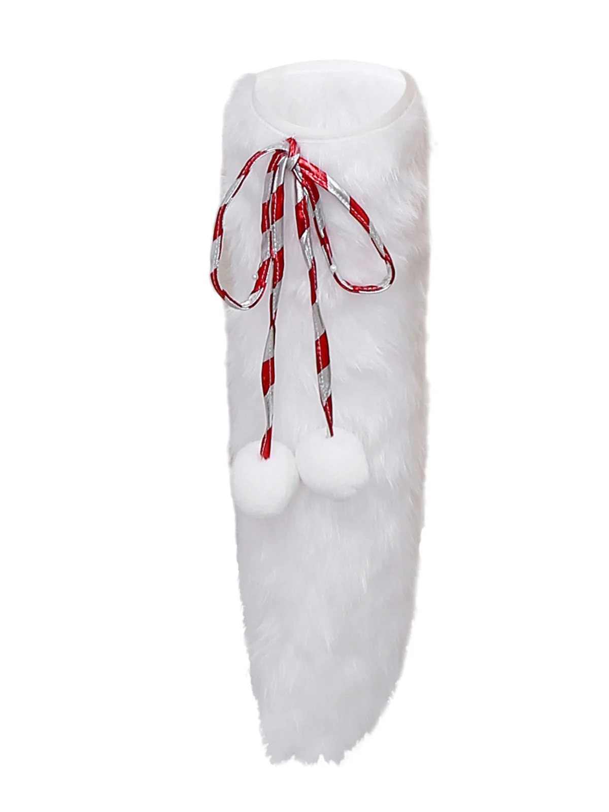 Rot 1960er Zuckerstange Streifen Kapuze Kleid & Beinwärmer - Image 7