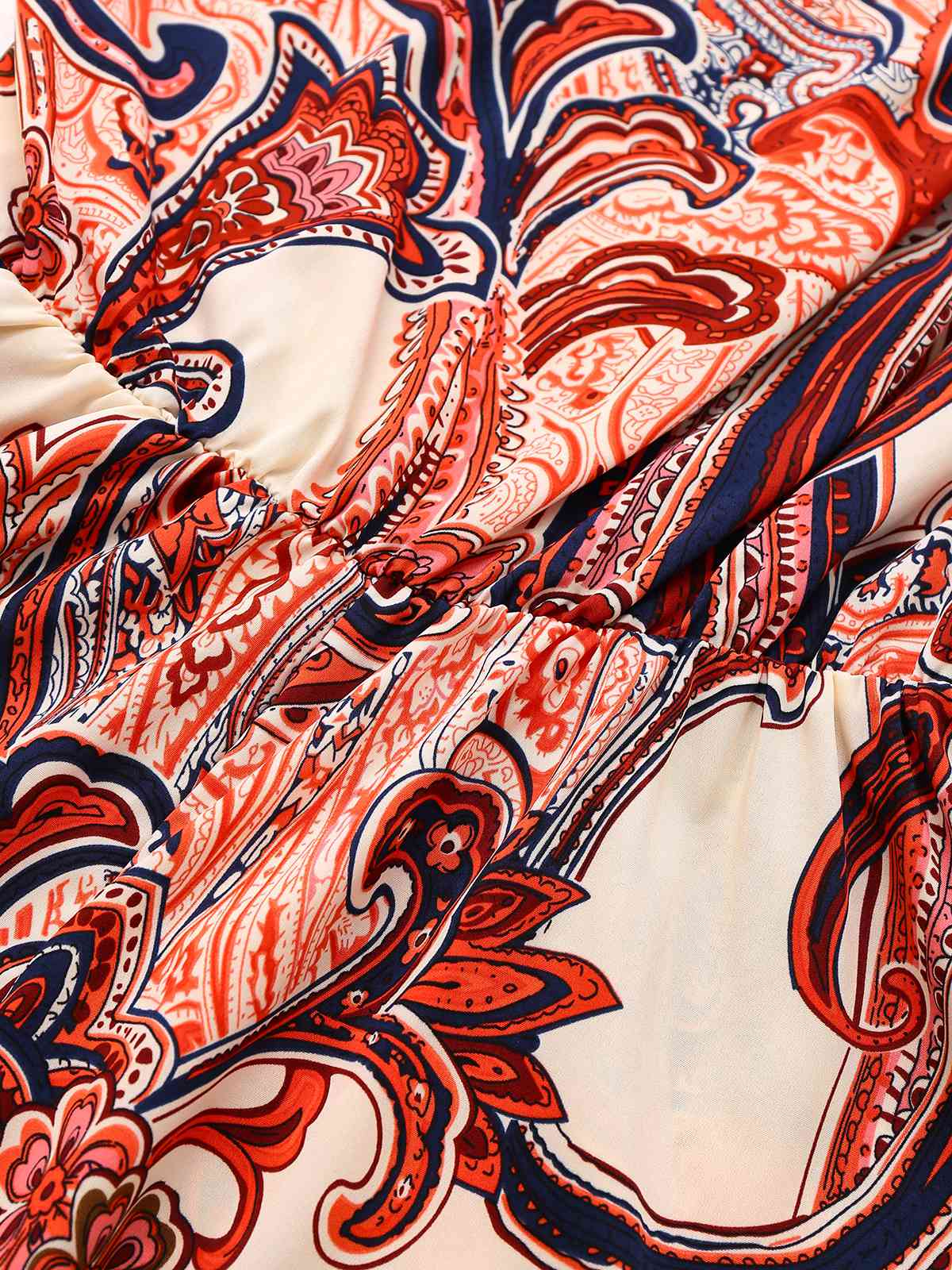 Rot 1970er Eine Schulter Bohemien Blumen Romper - Image 5