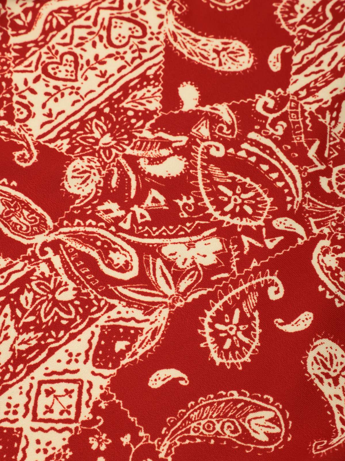 Rot 1970er Paisley Hohl Spaghetti Träger Badeanzug - Image 7