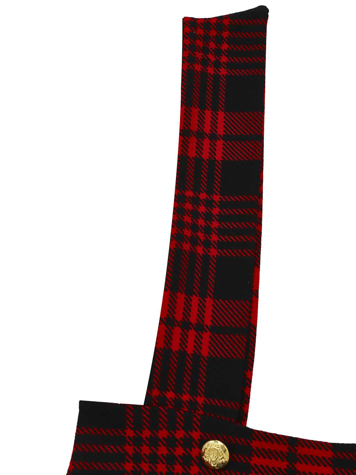 Rot 1970er Plaids Tasten Suspender Rock - Image 4
