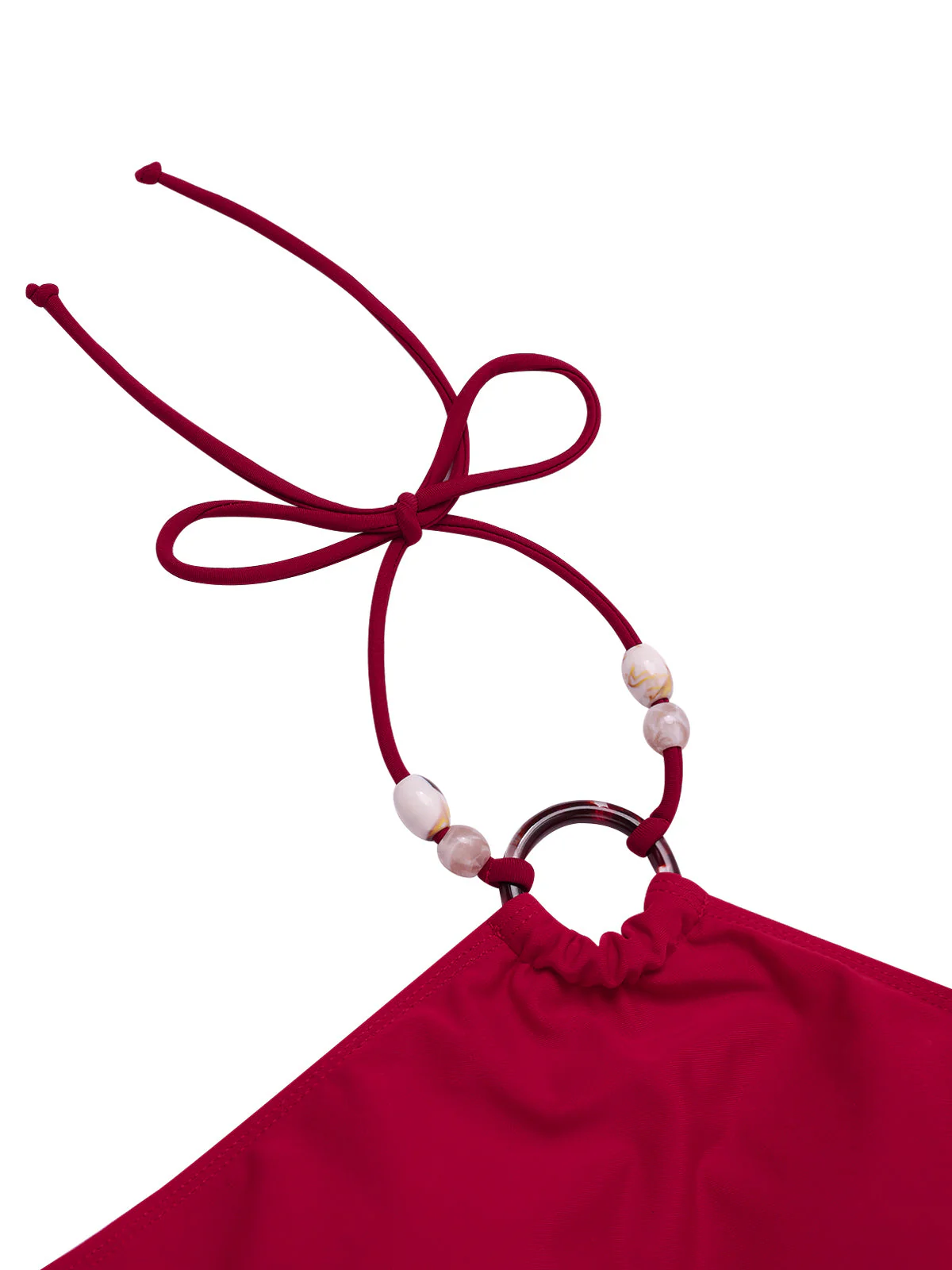 Rot 1970er Prinzessin-Stil Sicken Halfter Bikini Set - Image 6
