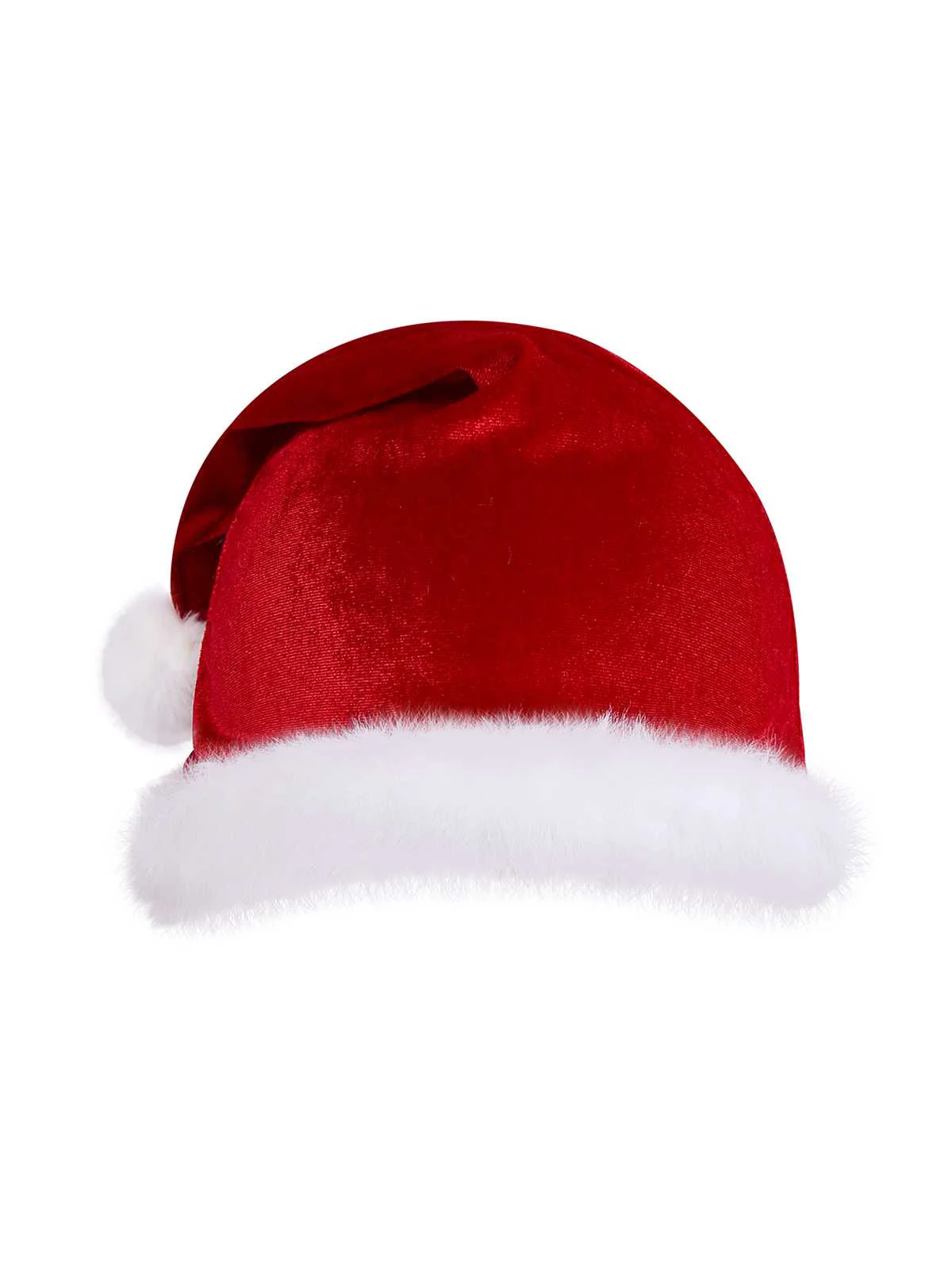 Rot 1970er Tief-V Weihnachten Plüsch Bodysuit Mit Hut - Image 5
